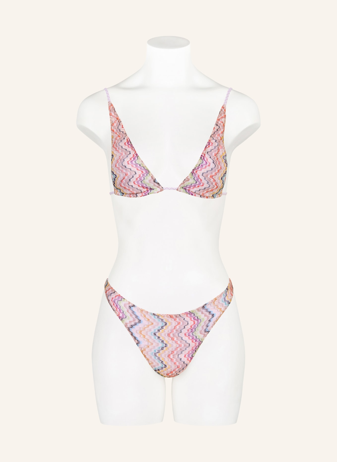 MISSONI Trojúhelníkové bikiny: BÍLÁ / ŽLUTÁ / TYRKYSOVÁ