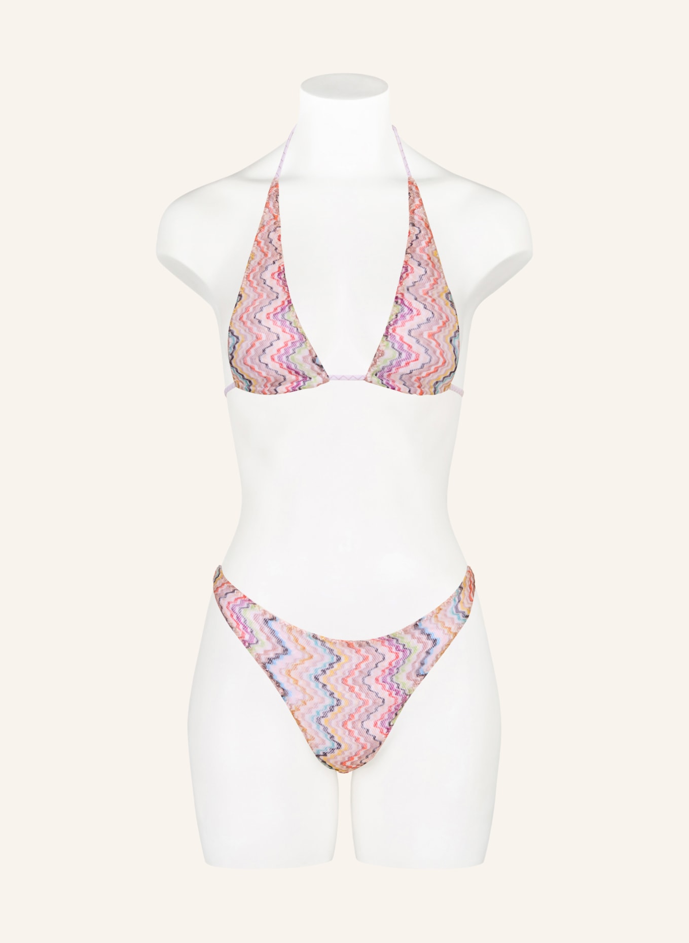 MISSONI Trojúhelníkové bikiny: BÍLÁ / ŽLUTÁ / TYRKYSOVÁ