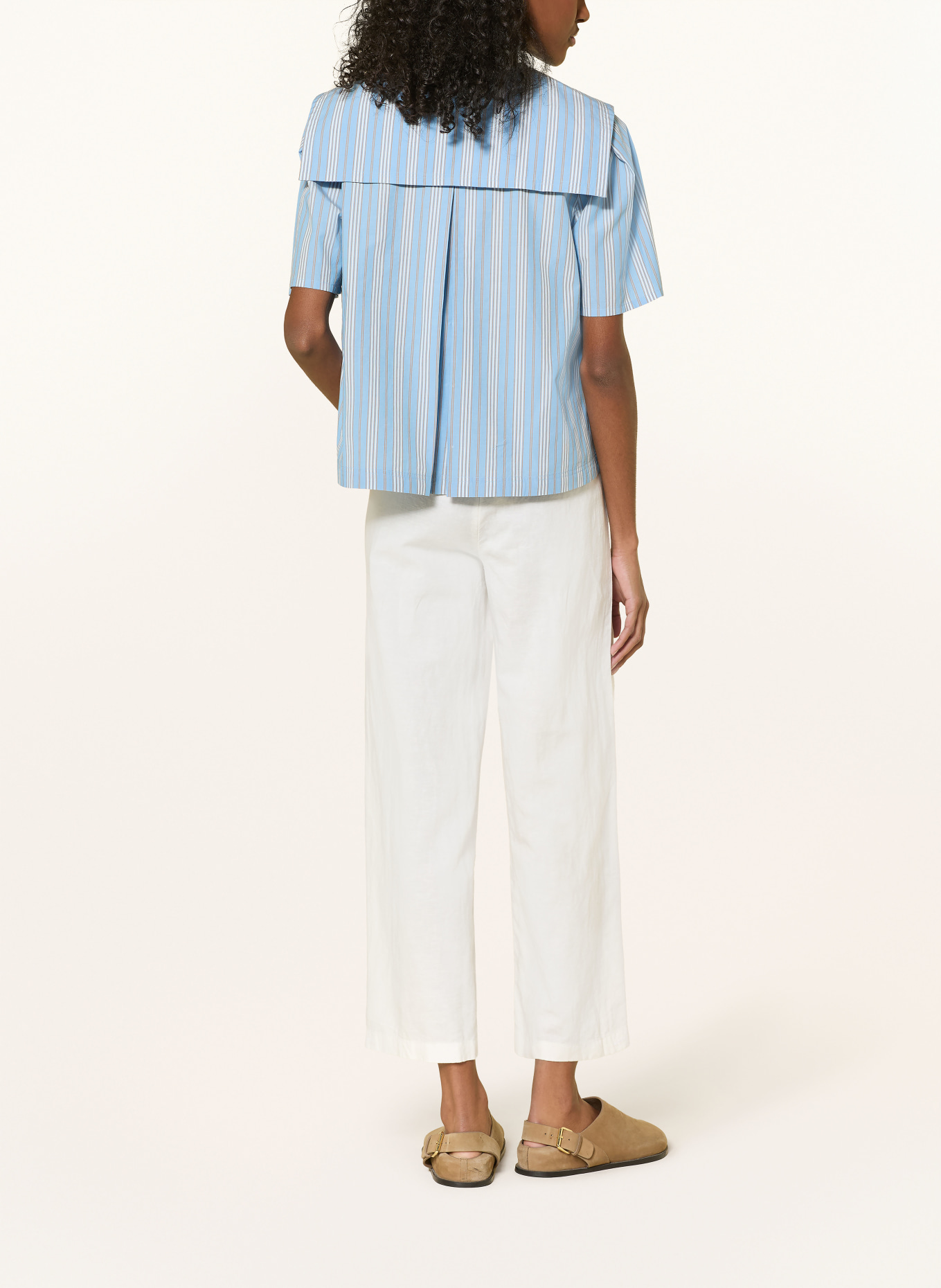 Marc O'Polo DENIM 7/8 kalhoty s lnem: BÍLÁ