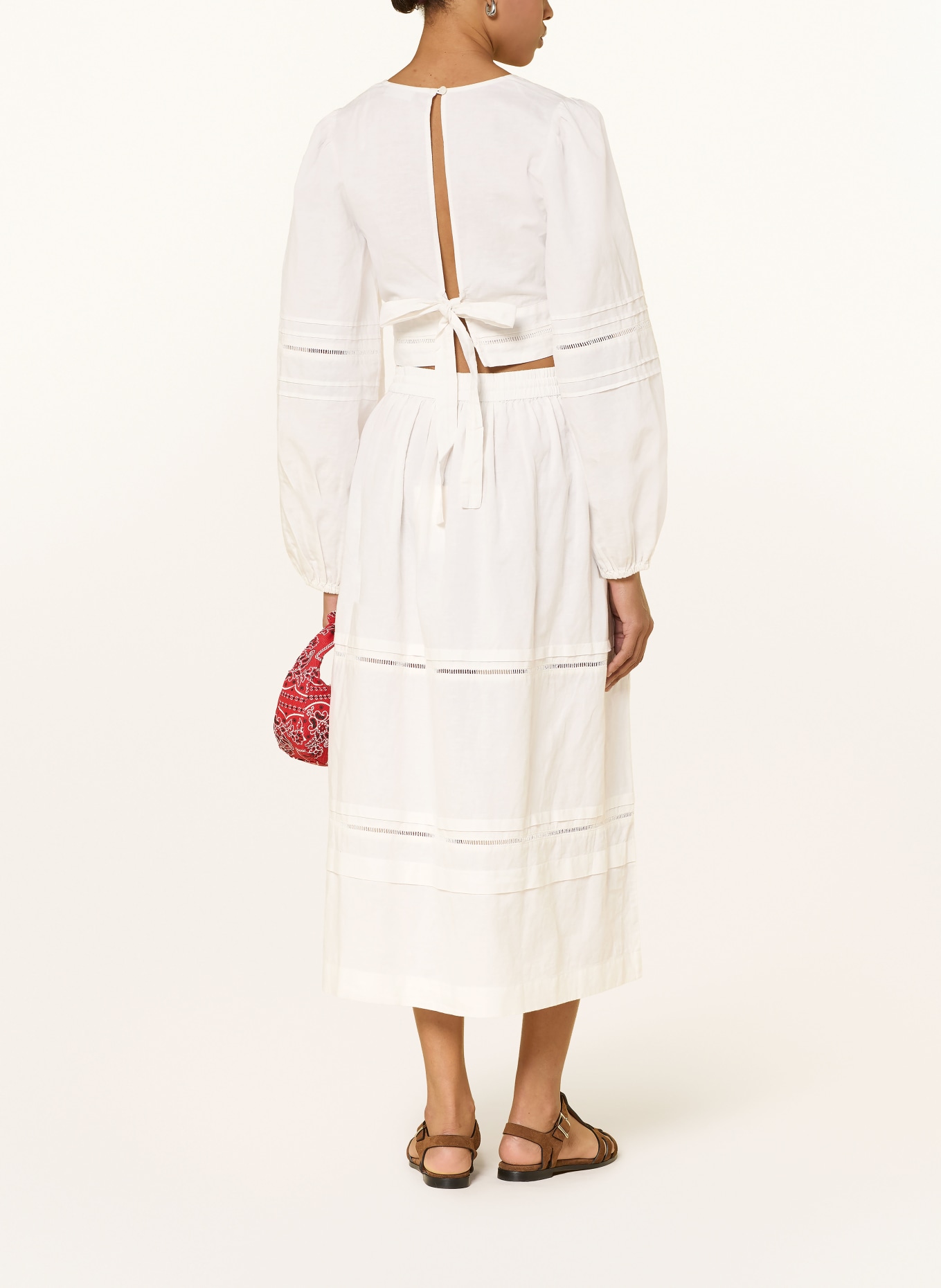 Marc O'Polo DENIM Cropped linen blouse: WHITE