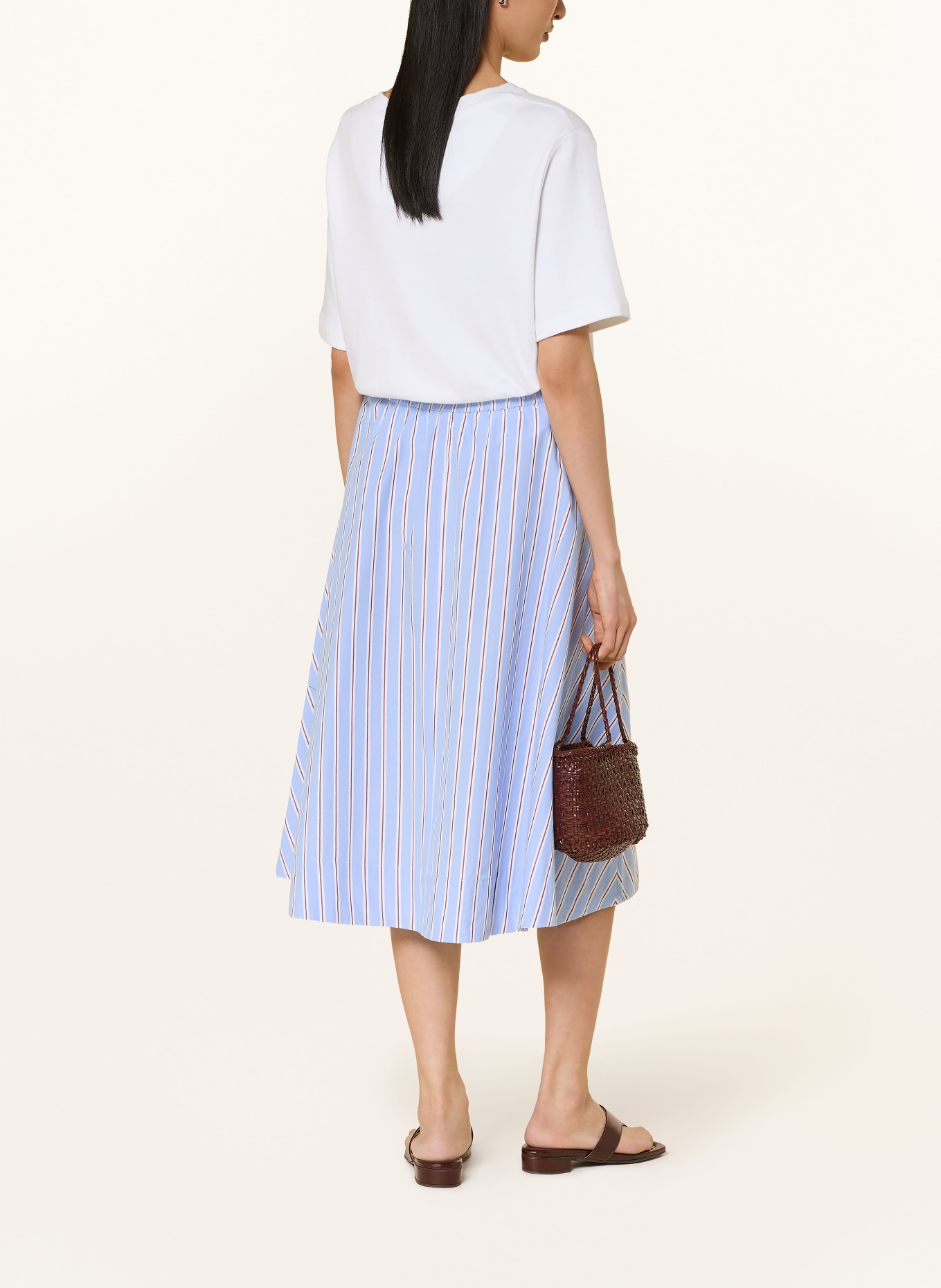 Part Two Skirt INGIPW: LIGHT BLUE / DARK RED / WHITE