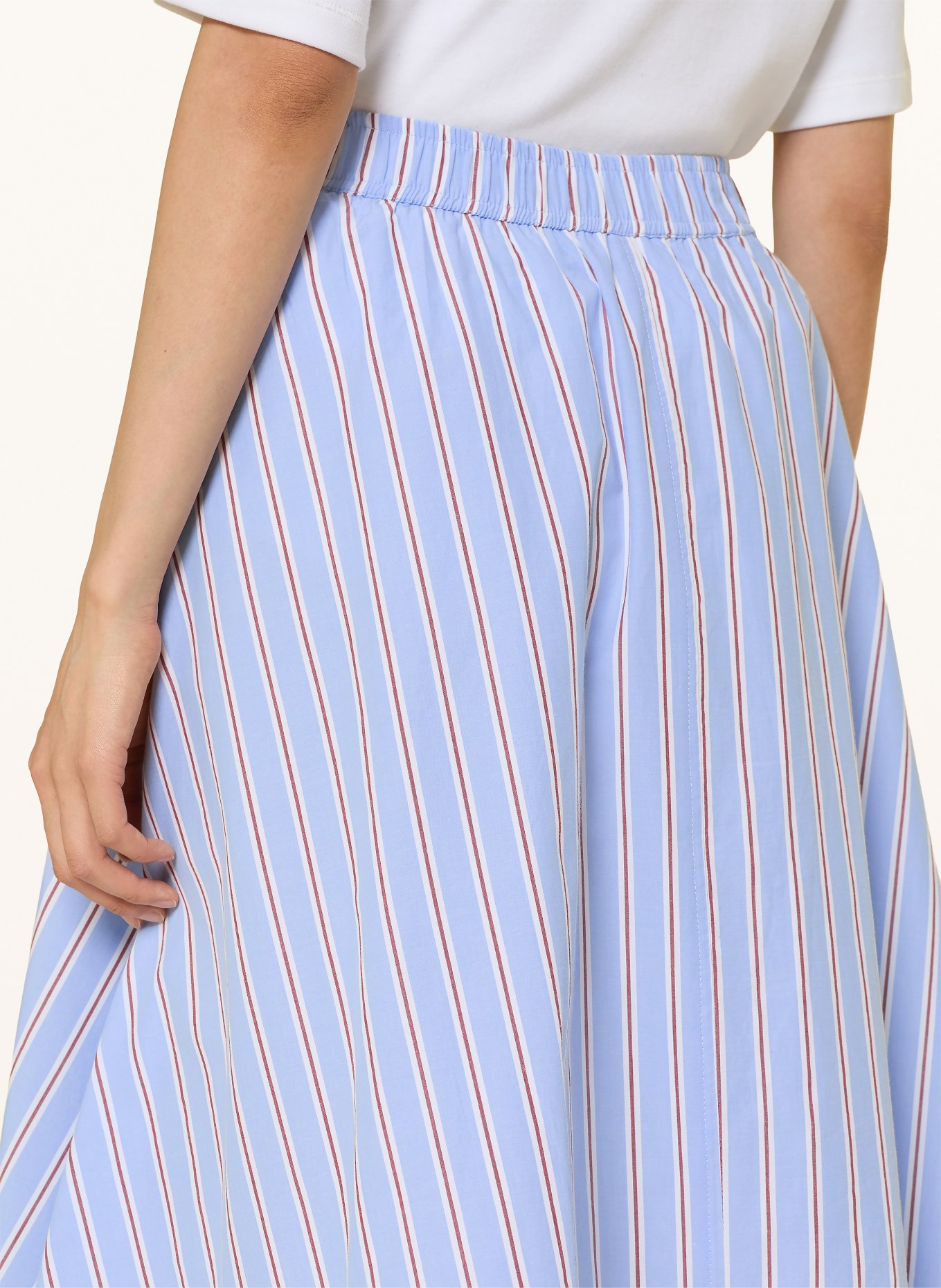 Part Two Skirt INGIPW: LIGHT BLUE / DARK RED / WHITE