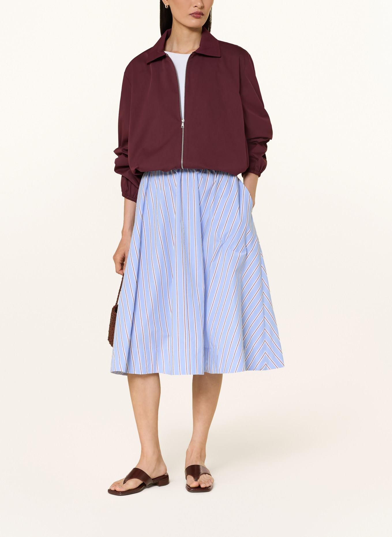 Part Two Skirt INGIPW: LIGHT BLUE / DARK RED / WHITE