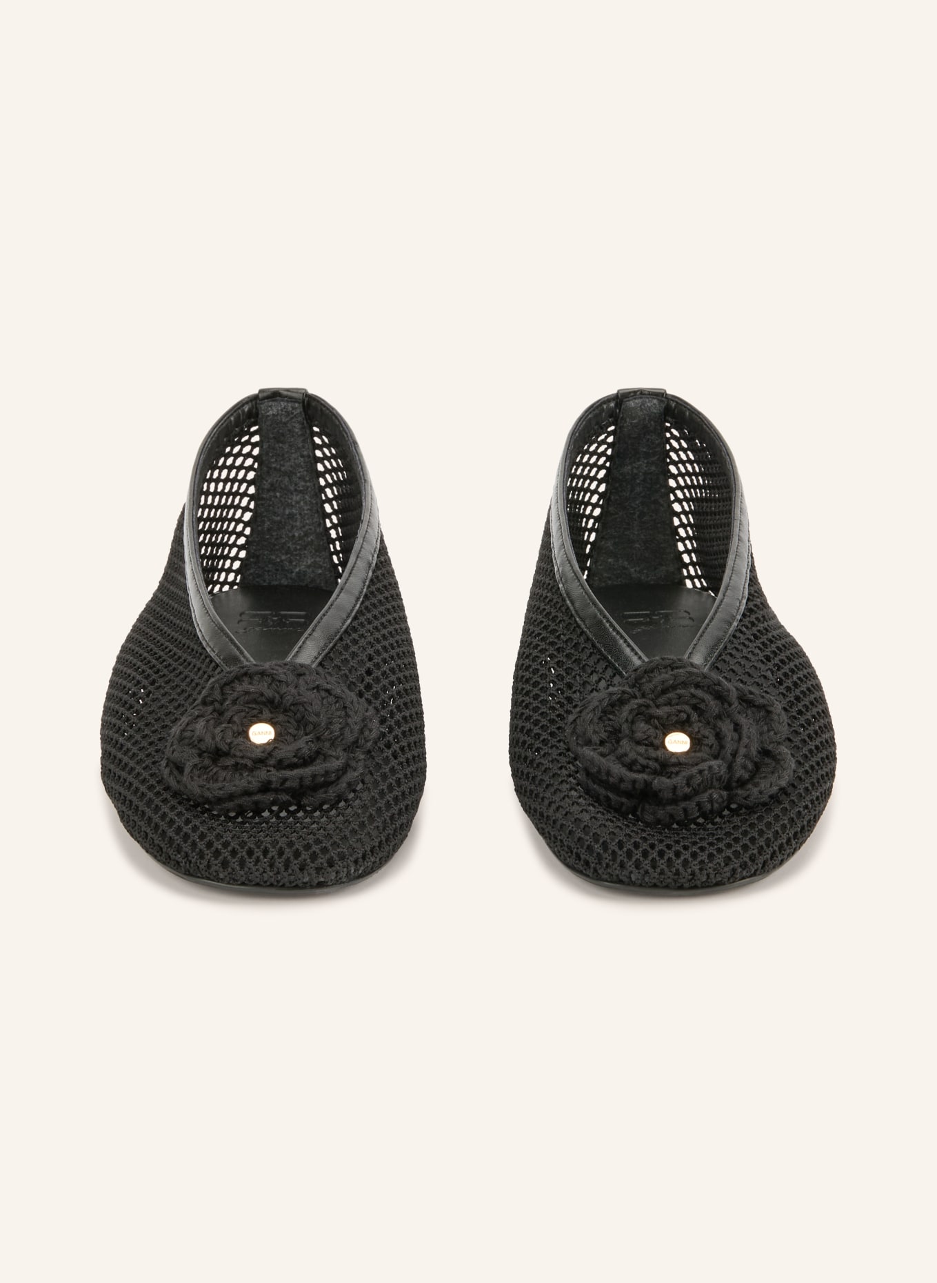 GANNI Ballerinas JENNY: SCHWARZ