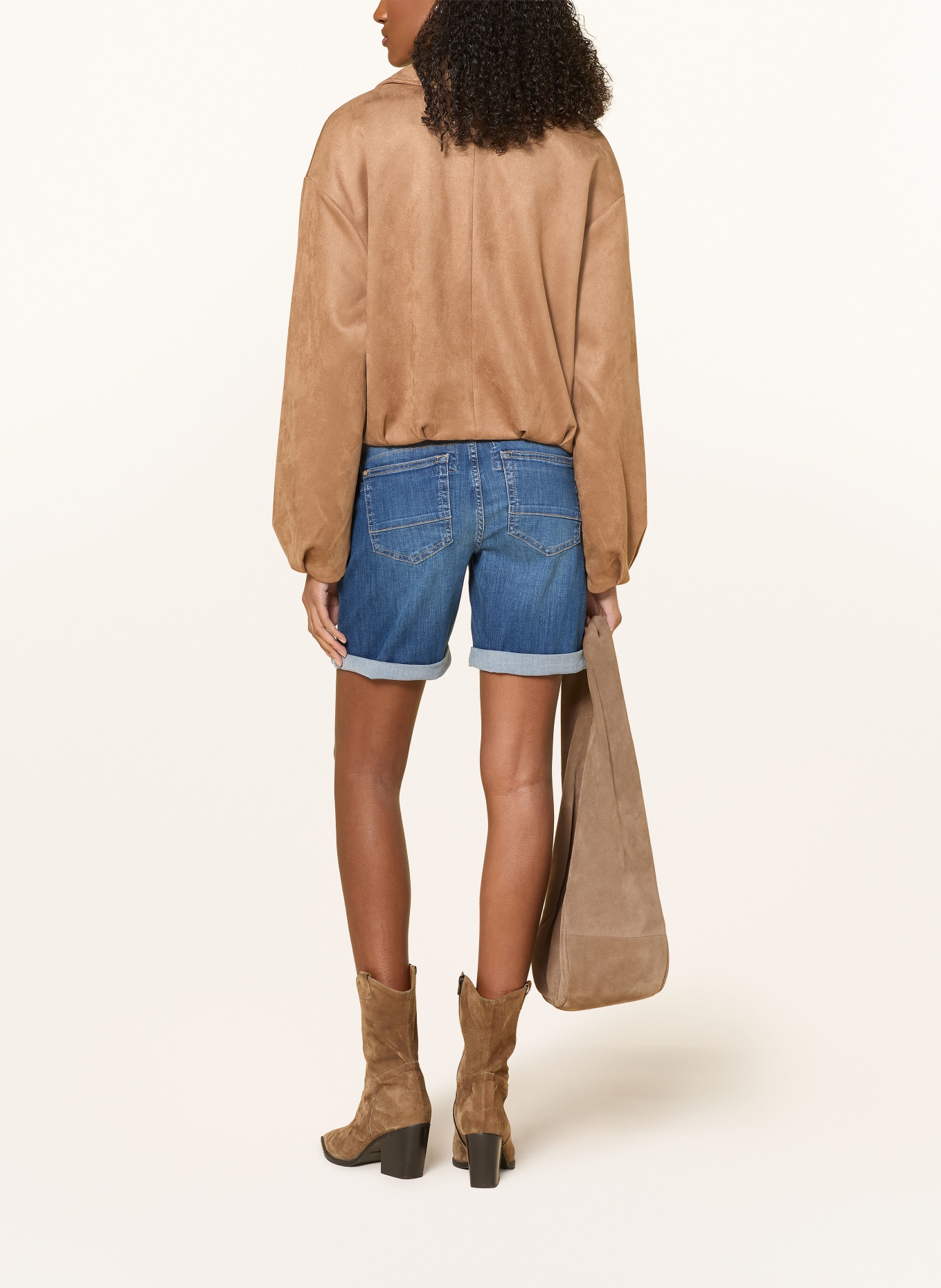 MOS MOSH MMNAOMI denim shorts: 493 Mid Blue