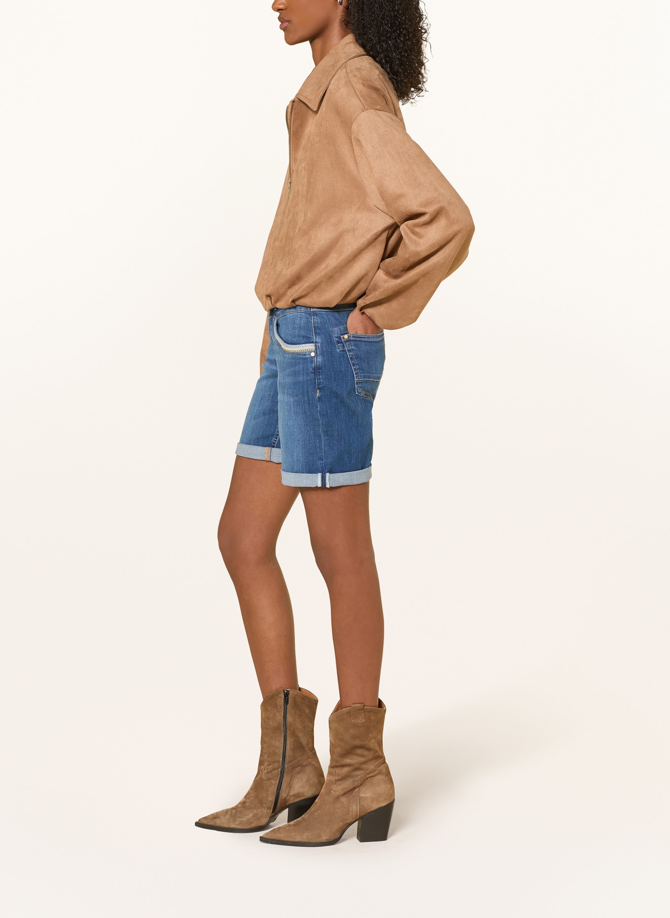 MOS MOSH MMNAOMI denim shorts: 493 Mid Blue