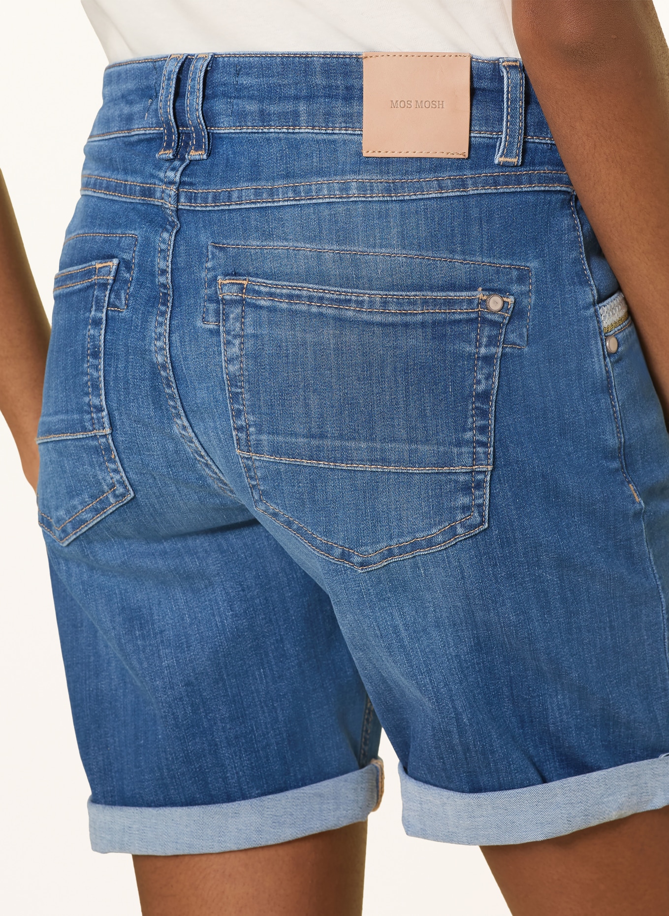 MOS MOSH MMNAOMI denim shorts: 493 Mid Blue