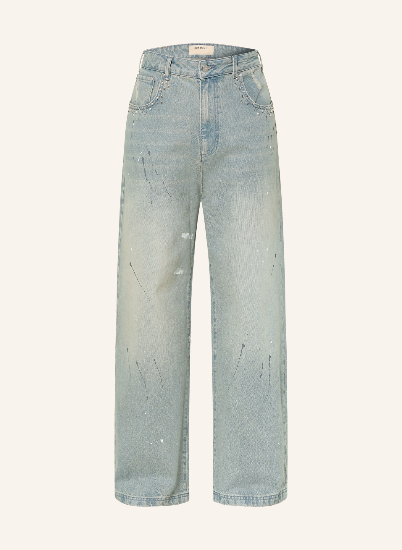 RETERNITY Jeans Baggy Fit mit Nieten: LIGHT BLUE
