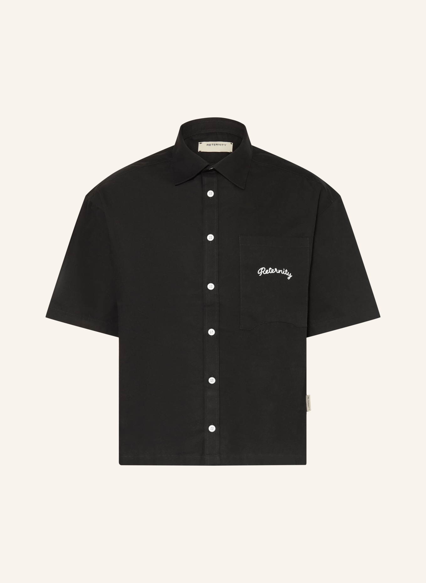 RETERNITY Koszula z krótkim rękawem Comfort Fit: CZARNY