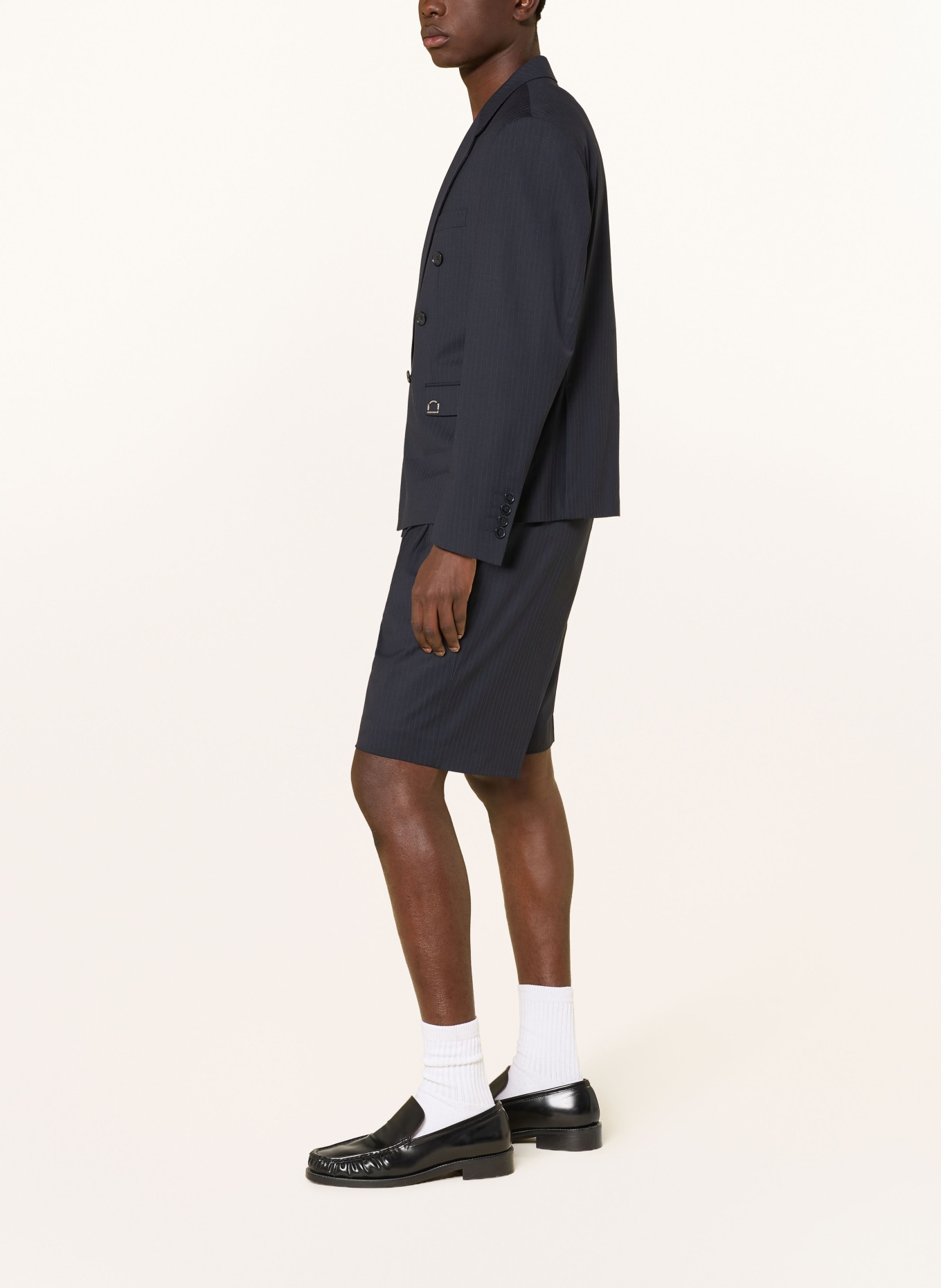 RETERNITY Chinoshorts Baggy Fit: DUNKELBLAU / GRAU