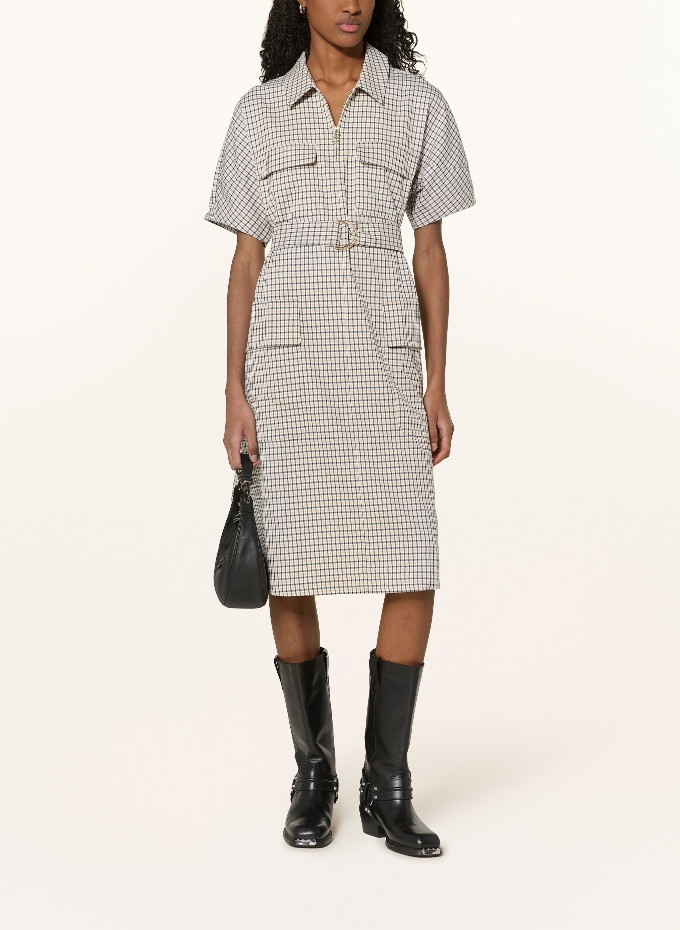 MOS MOSH Kleid MMGWENI CHEYENNE: WEISS / BEIGE / SCHWARZ