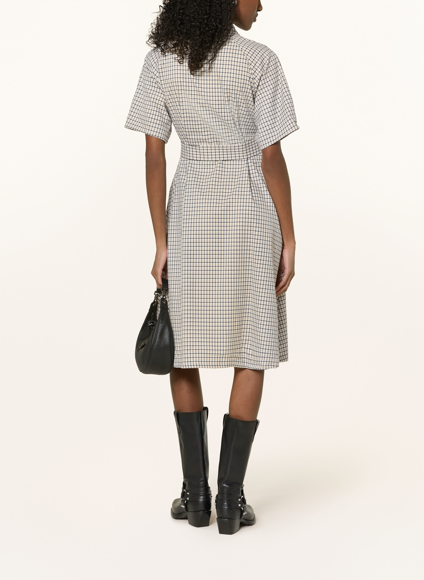 MOS MOSH Kleid MMGWENI CHEYENNE: WEISS / BEIGE / SCHWARZ
