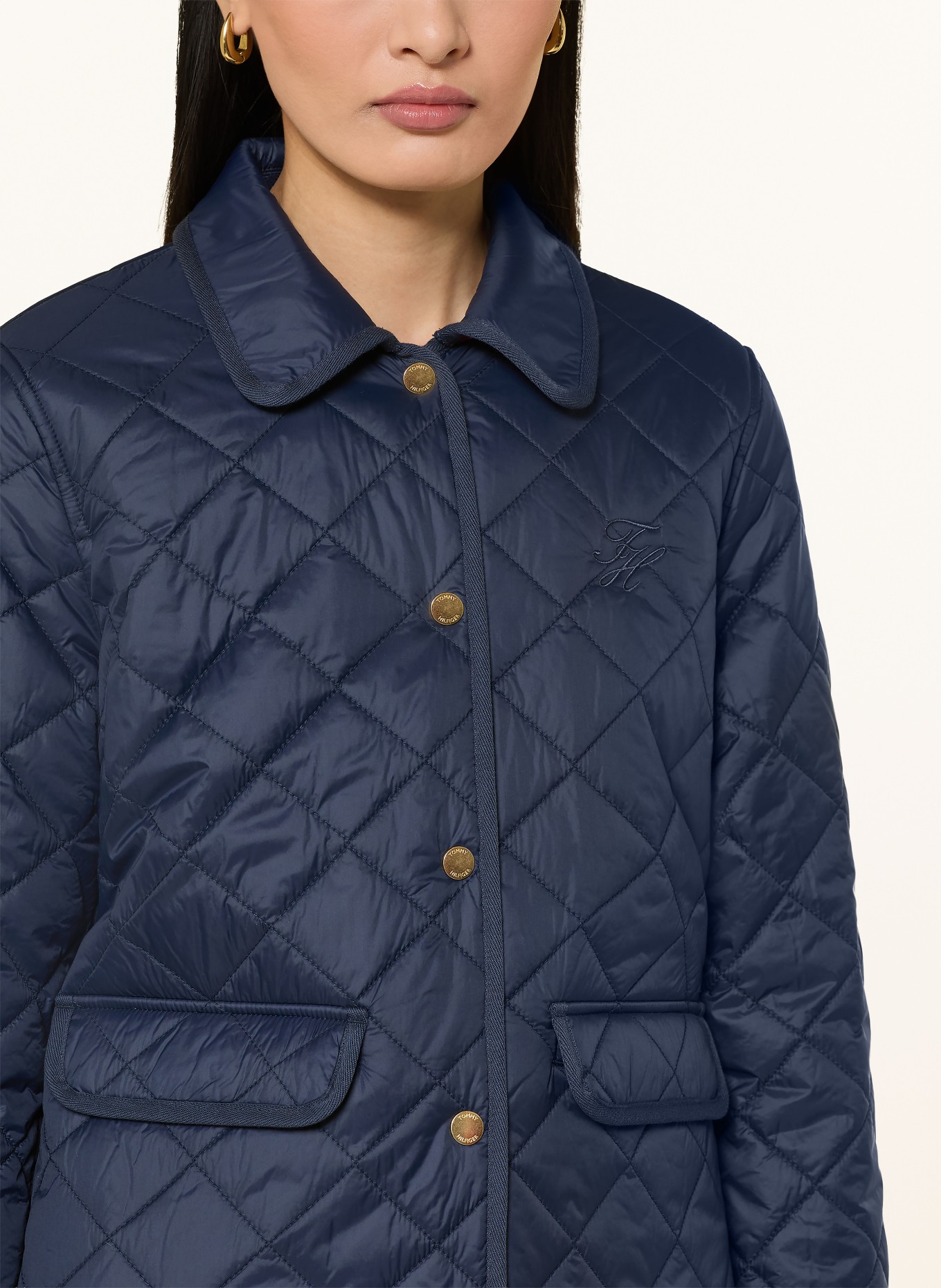 TOMMY HILFIGER Gewatteerd jasje: DONKERBLAUW