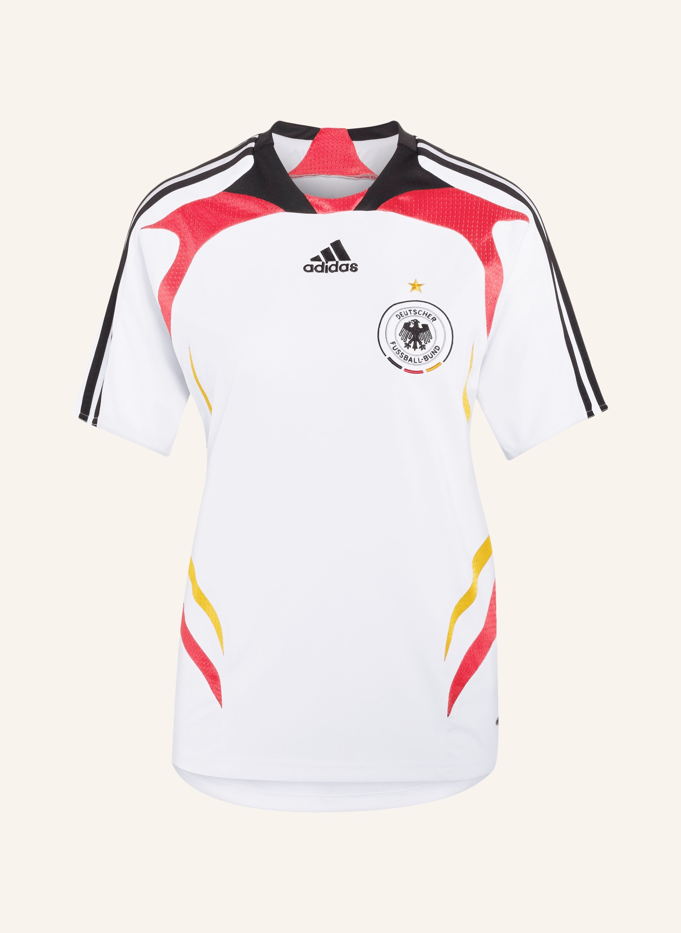 adidas Heimtrikot DEUTSCHLAND 2007: WEISS / ROT / SCHWARZ