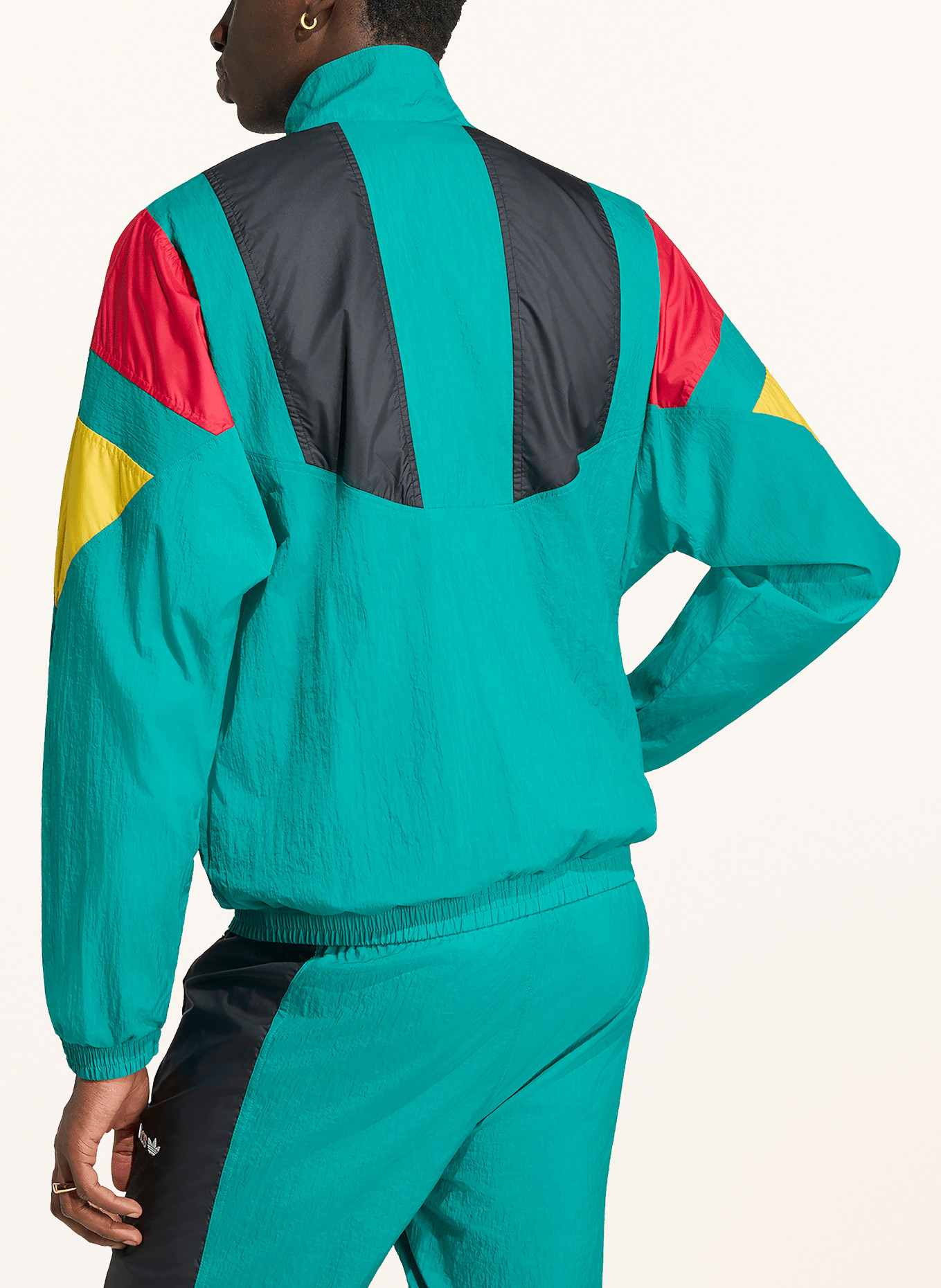adidas EQUIPMENT TT Training Jacket: TEAL / RED / BLACK