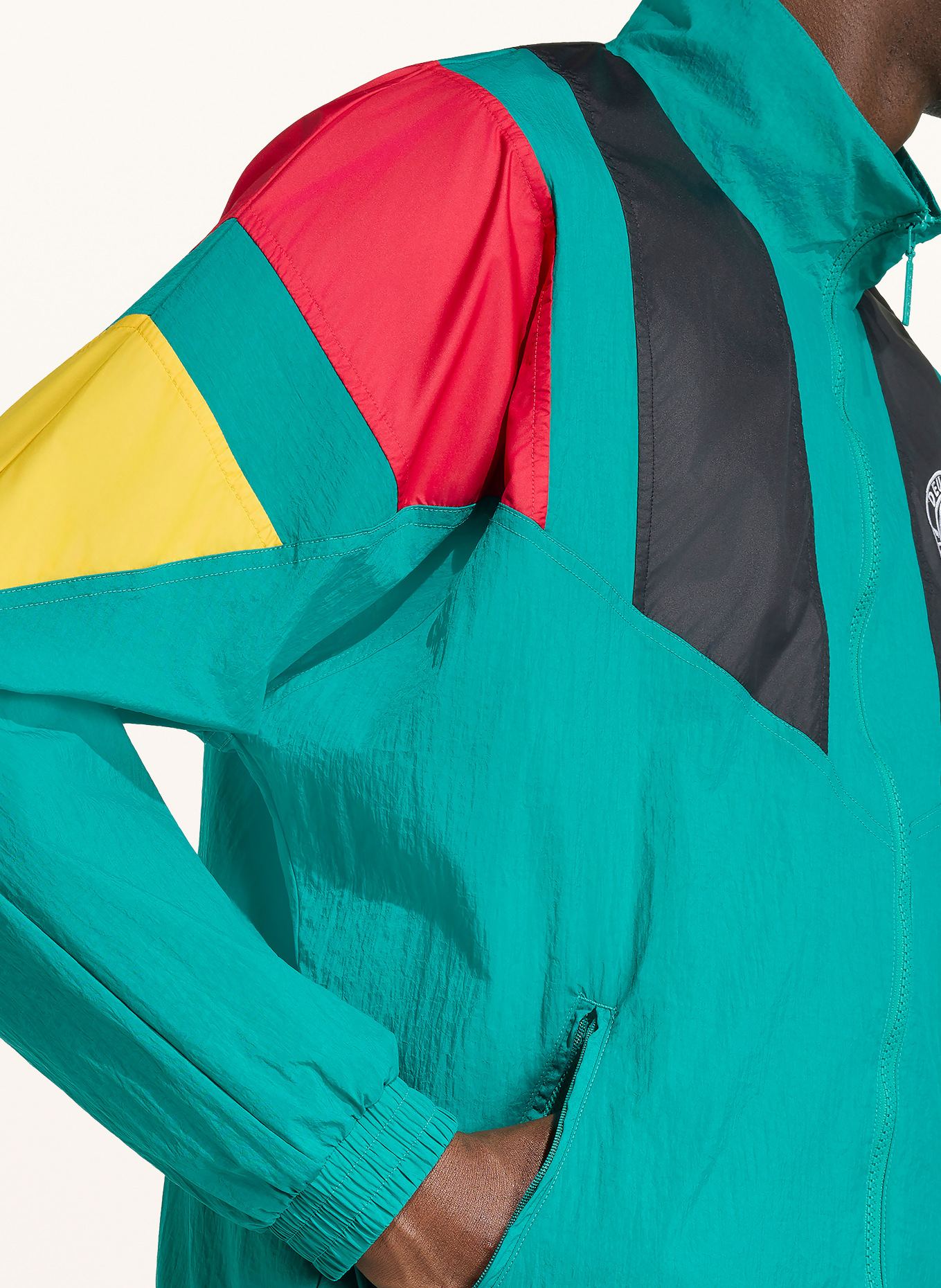 adidas EQUIPMENT TT Training Jacket: TEAL / RED / BLACK