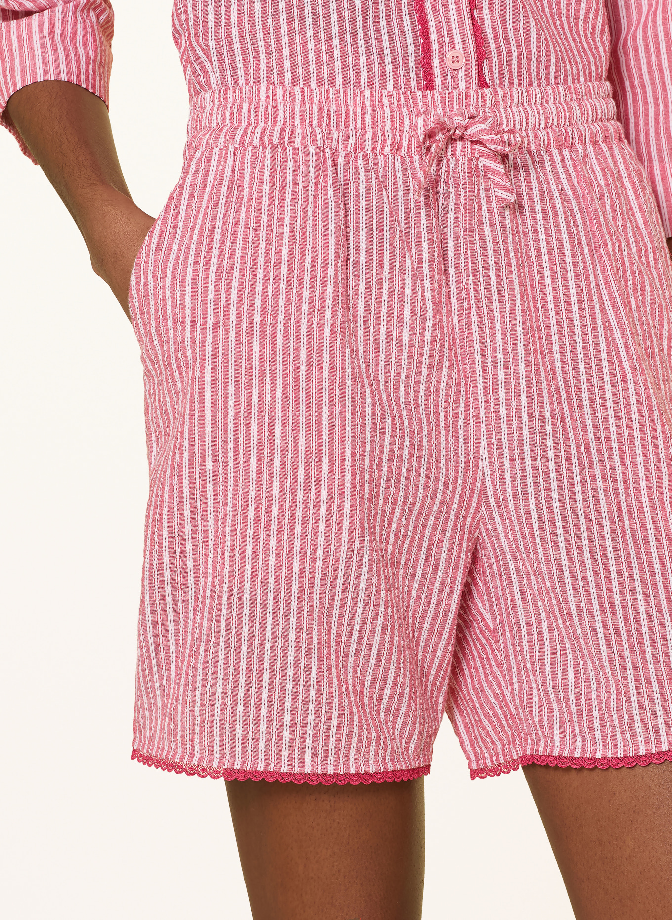 lollys laundry Shorts RITALL: LYSERØD / HVID