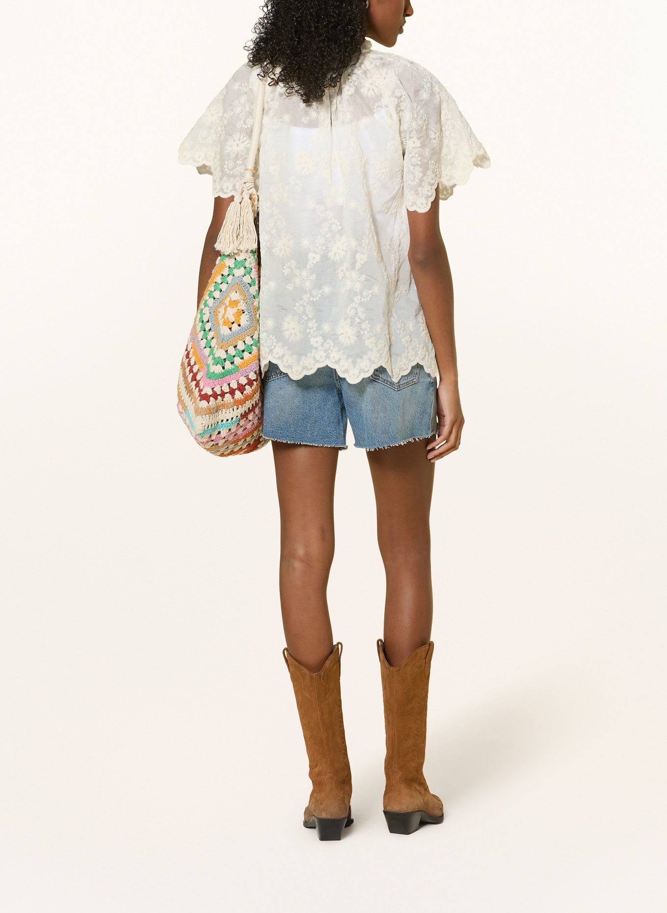 lollys laundry Blusenshirt KALILL mit Rüschen: CREME
