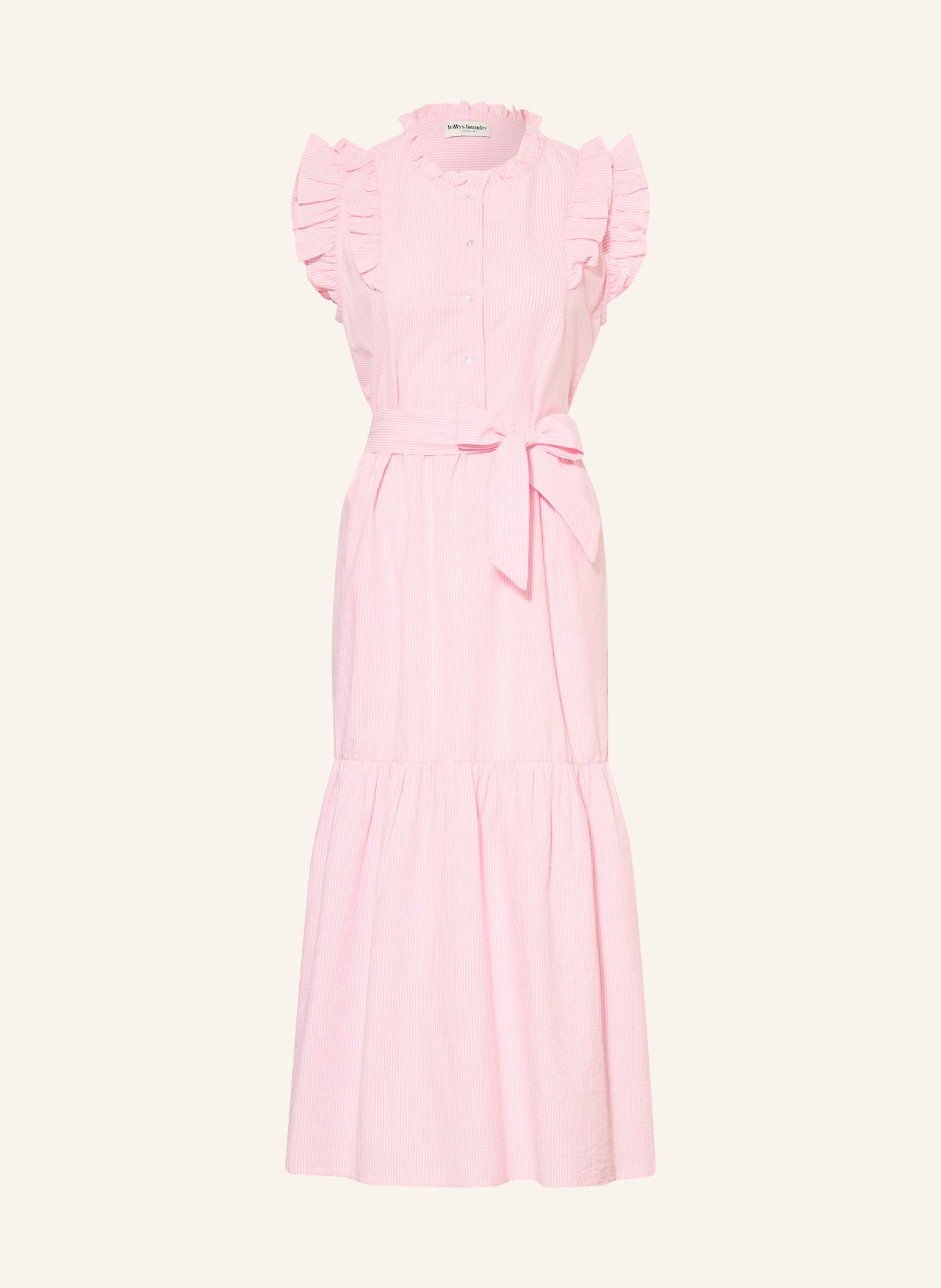 lollys laundry Klänning HARRIETLL med volanger: LJUSROSA / ROSÉ
