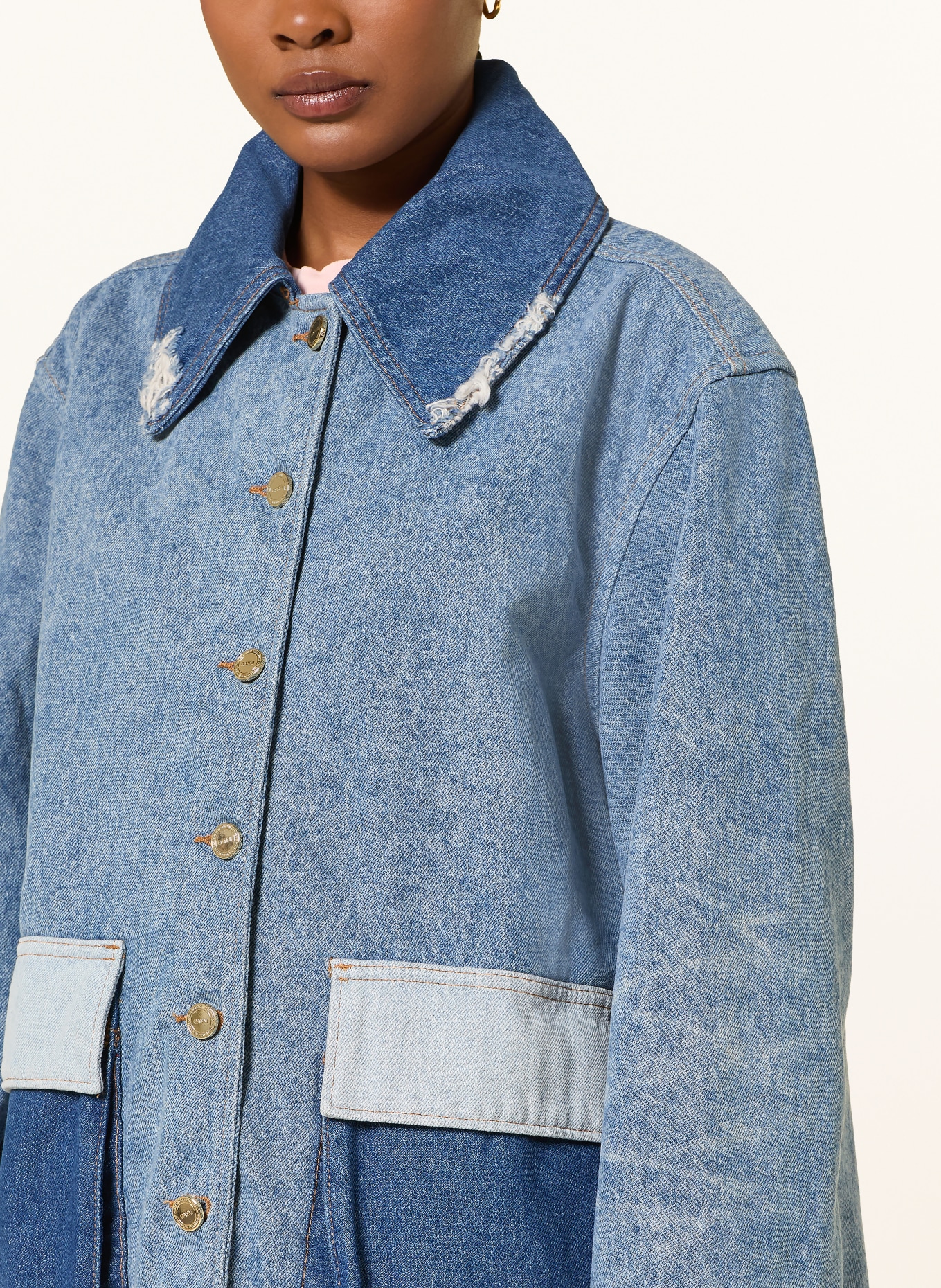 GANNI Jeansjacka: 567 MID BLUE VINTAGE