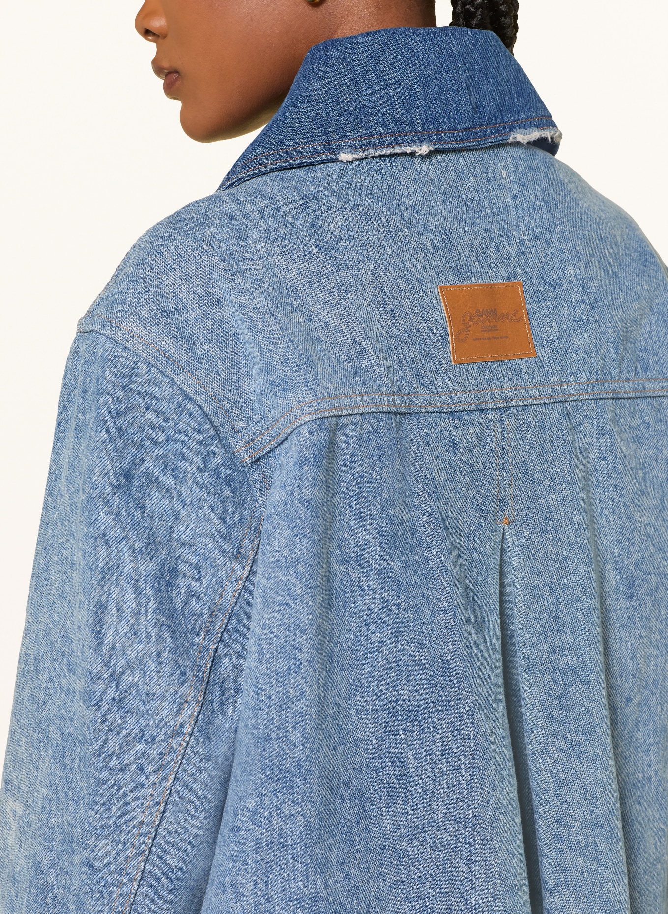 GANNI Jeansjacka: 567 MID BLUE VINTAGE