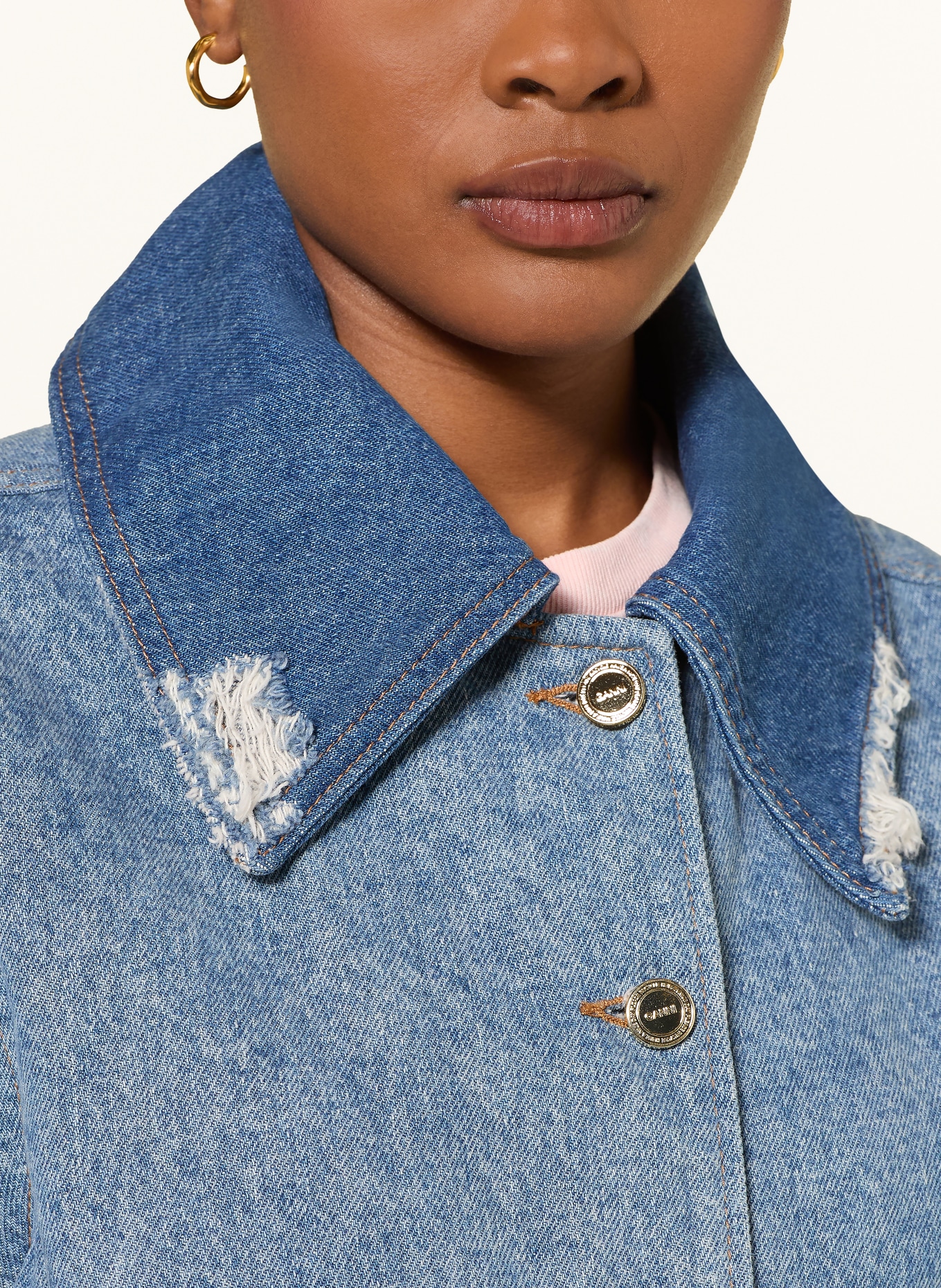 GANNI Jeansjacka: 567 MID BLUE VINTAGE