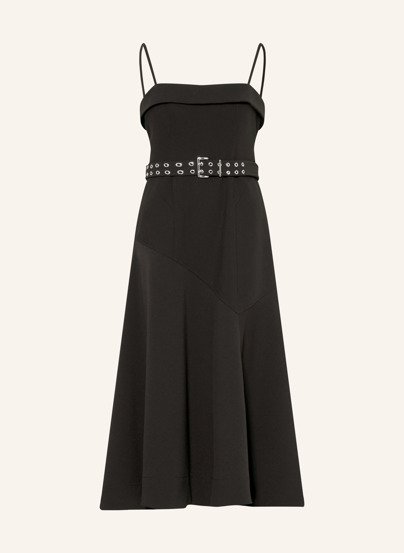 GANNI Kleid: SCHWARZ