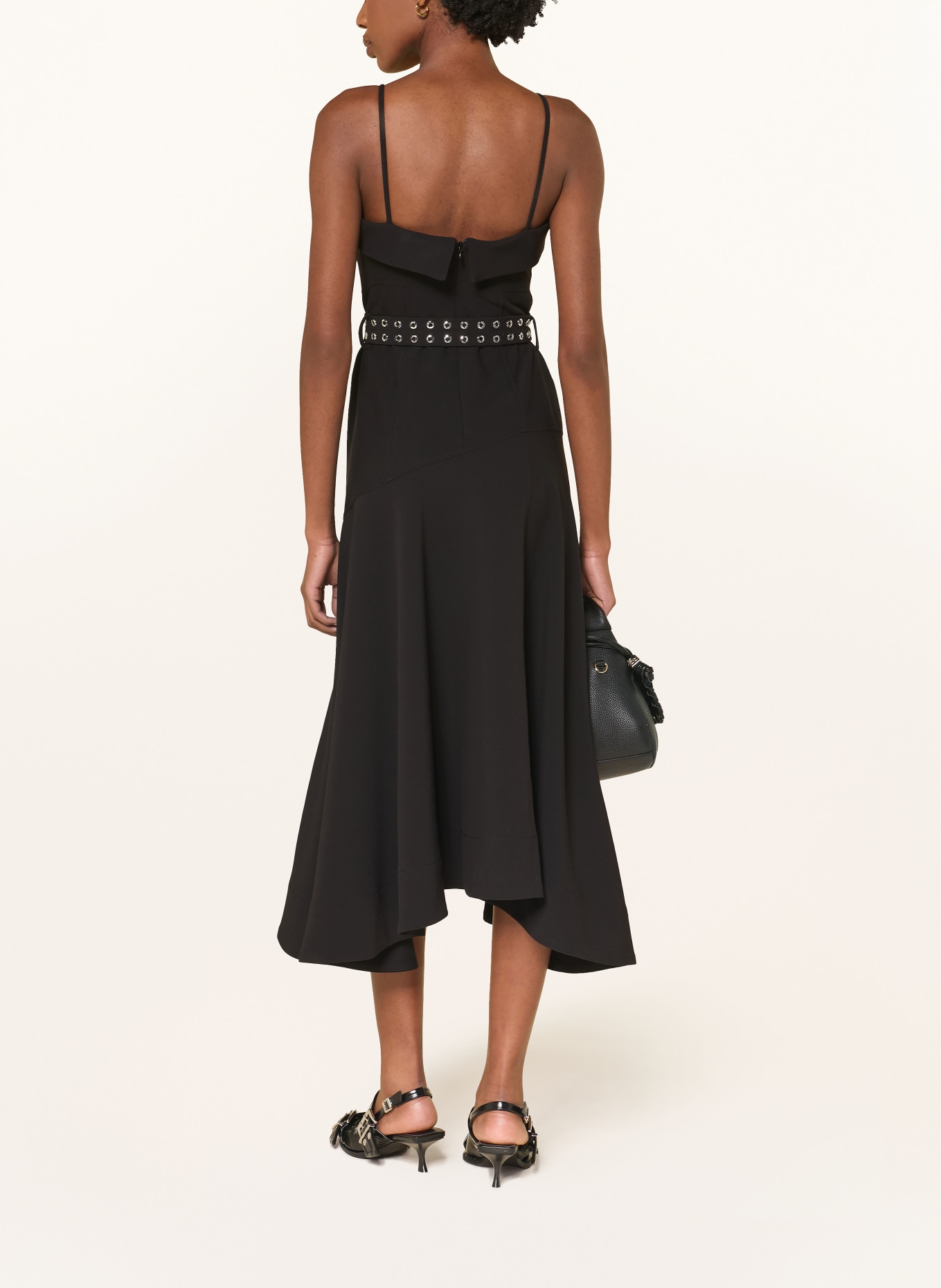 GANNI Kleid: SCHWARZ