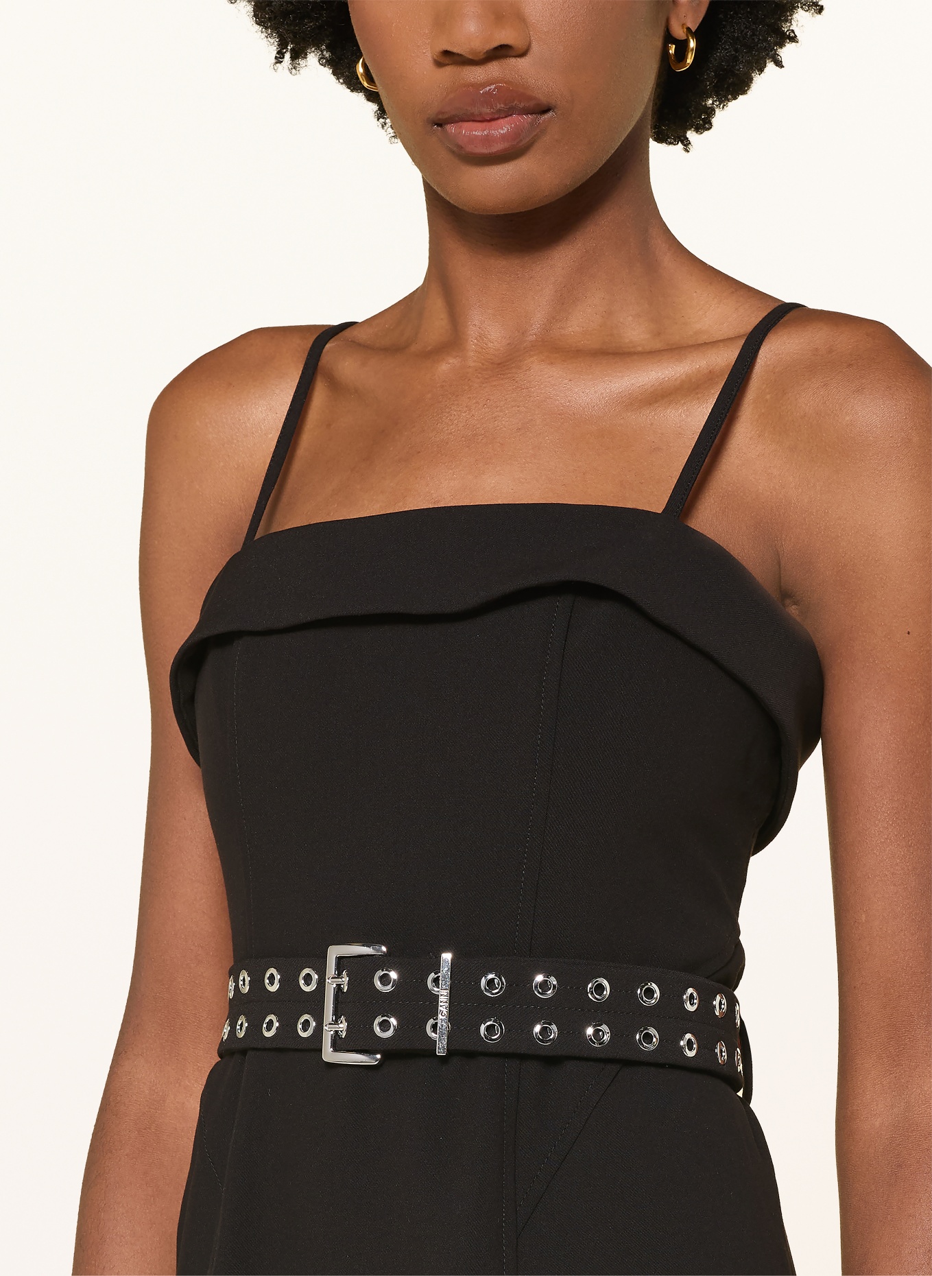 GANNI Kleid: SCHWARZ
