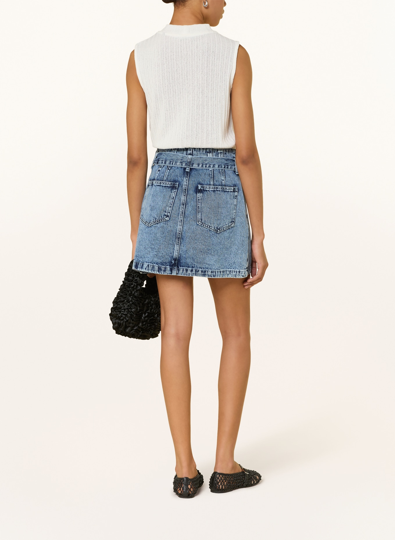 SUNCOO FARAH denim skirt: BLUE
