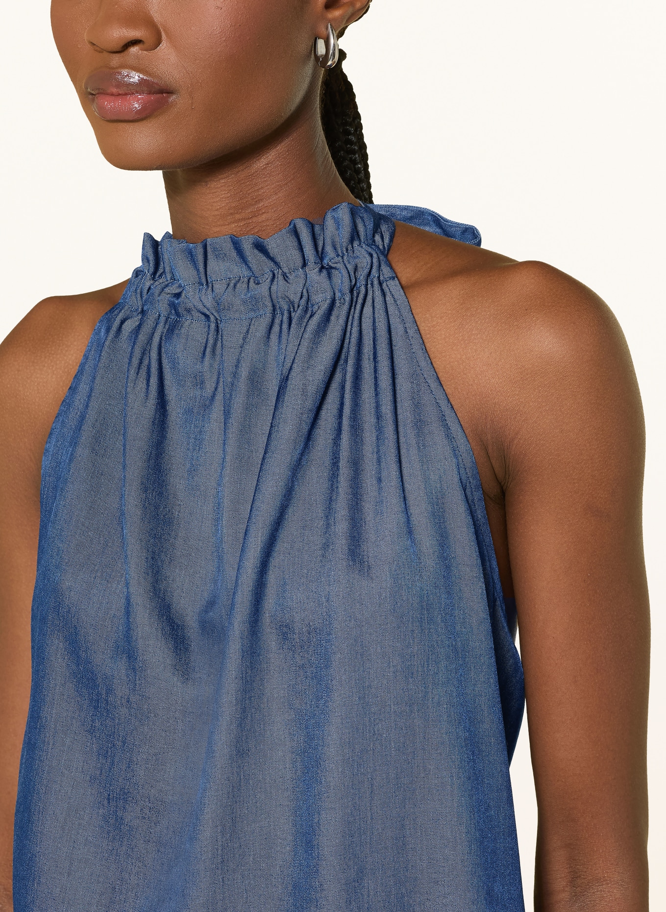 ESTHÉ Top in Jeansoptik: BLAU