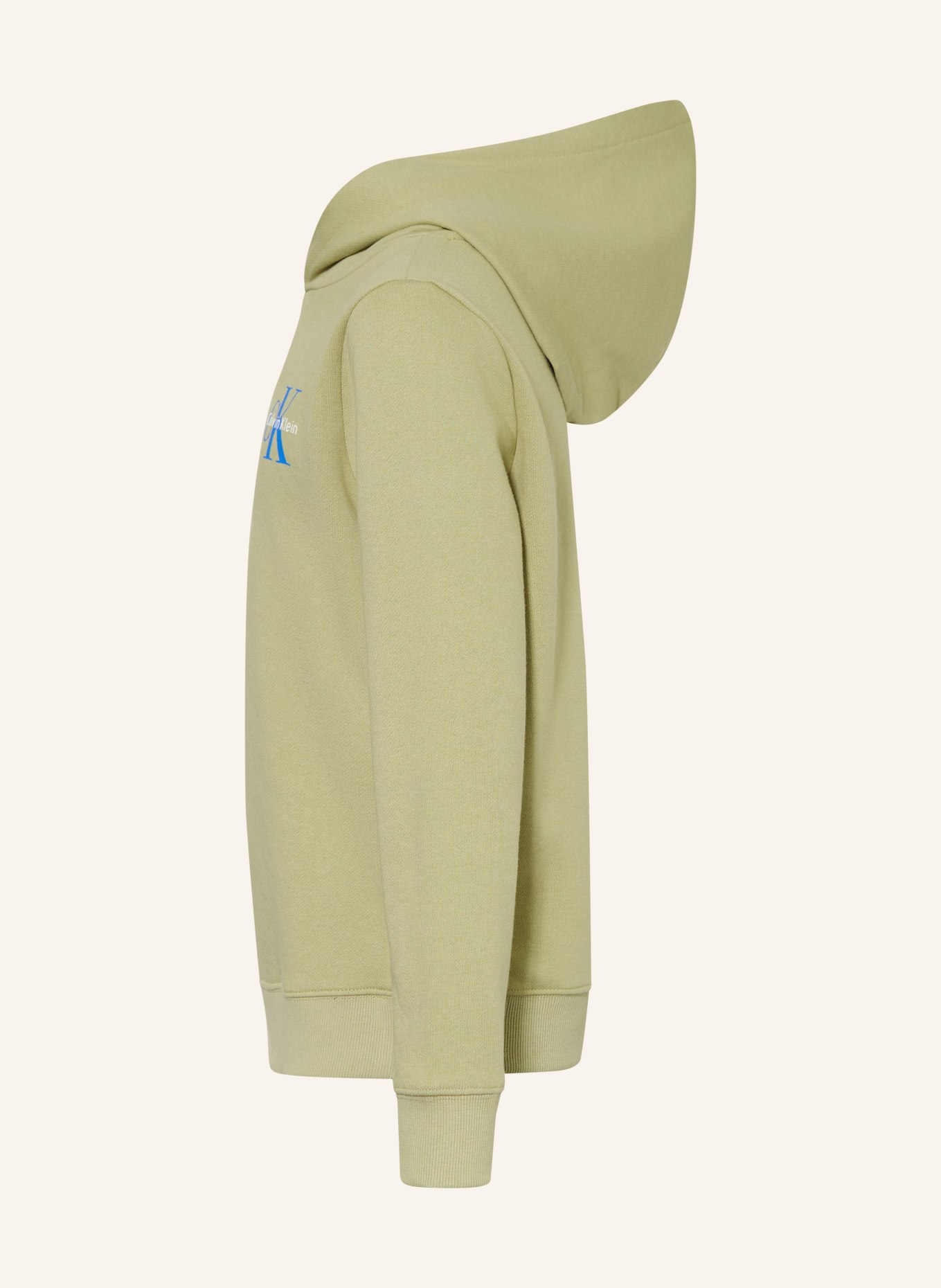 Calvin Klein Mikina s kapucí: SVĚTLE ZELENÁ / MODRÁ