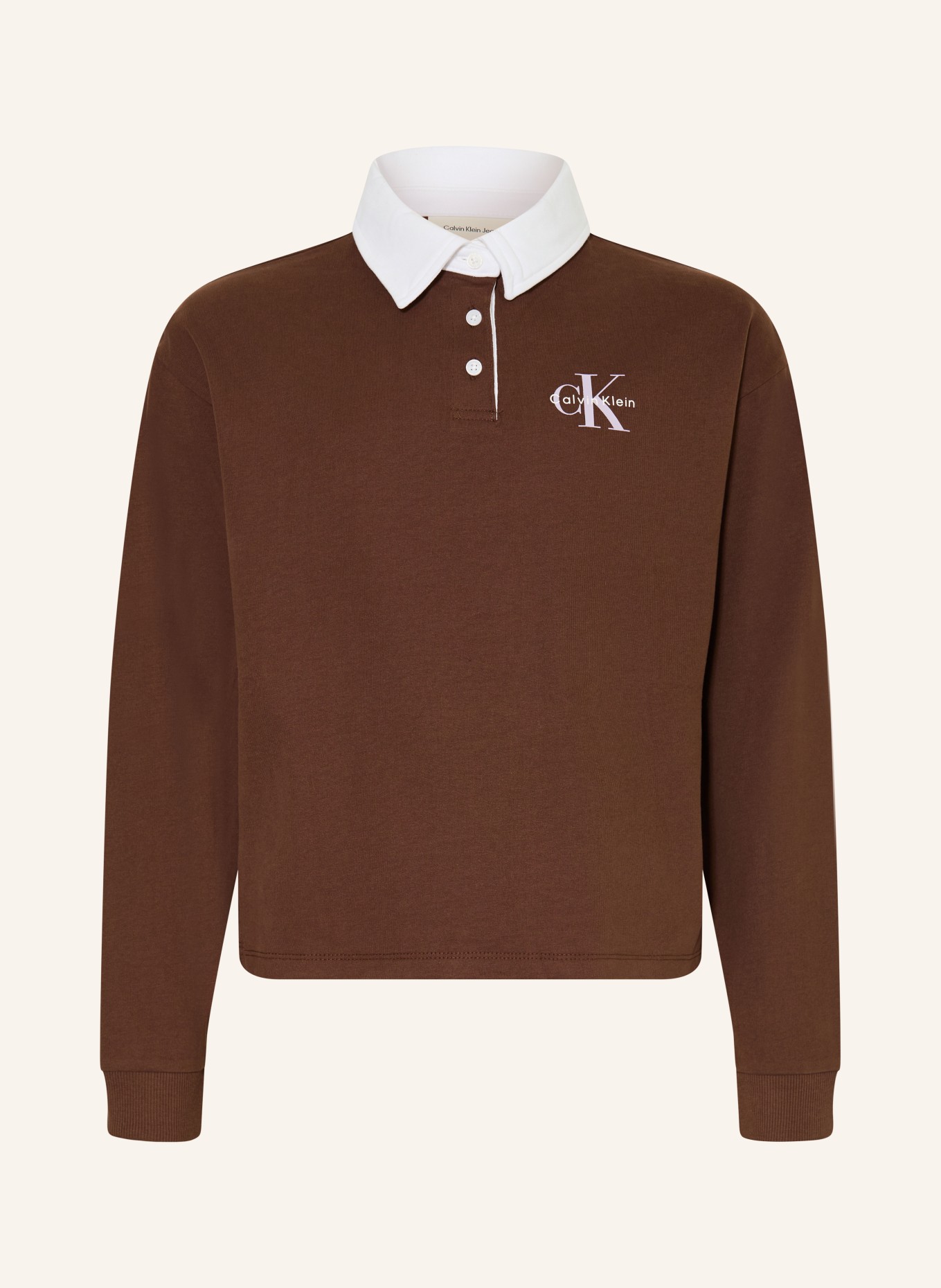 Calvin Klein Jersey-Poloshirt: BRAUN