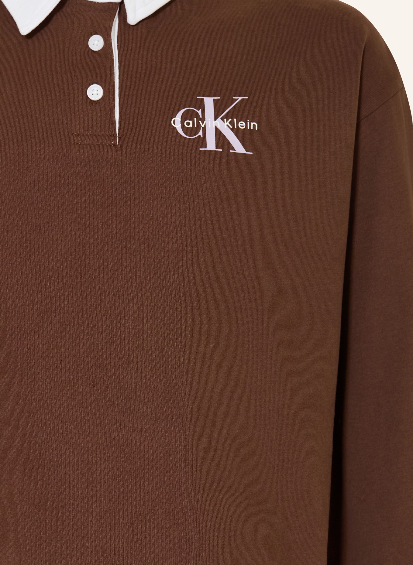 Calvin Klein Jersey-Poloshirt: BRAUN