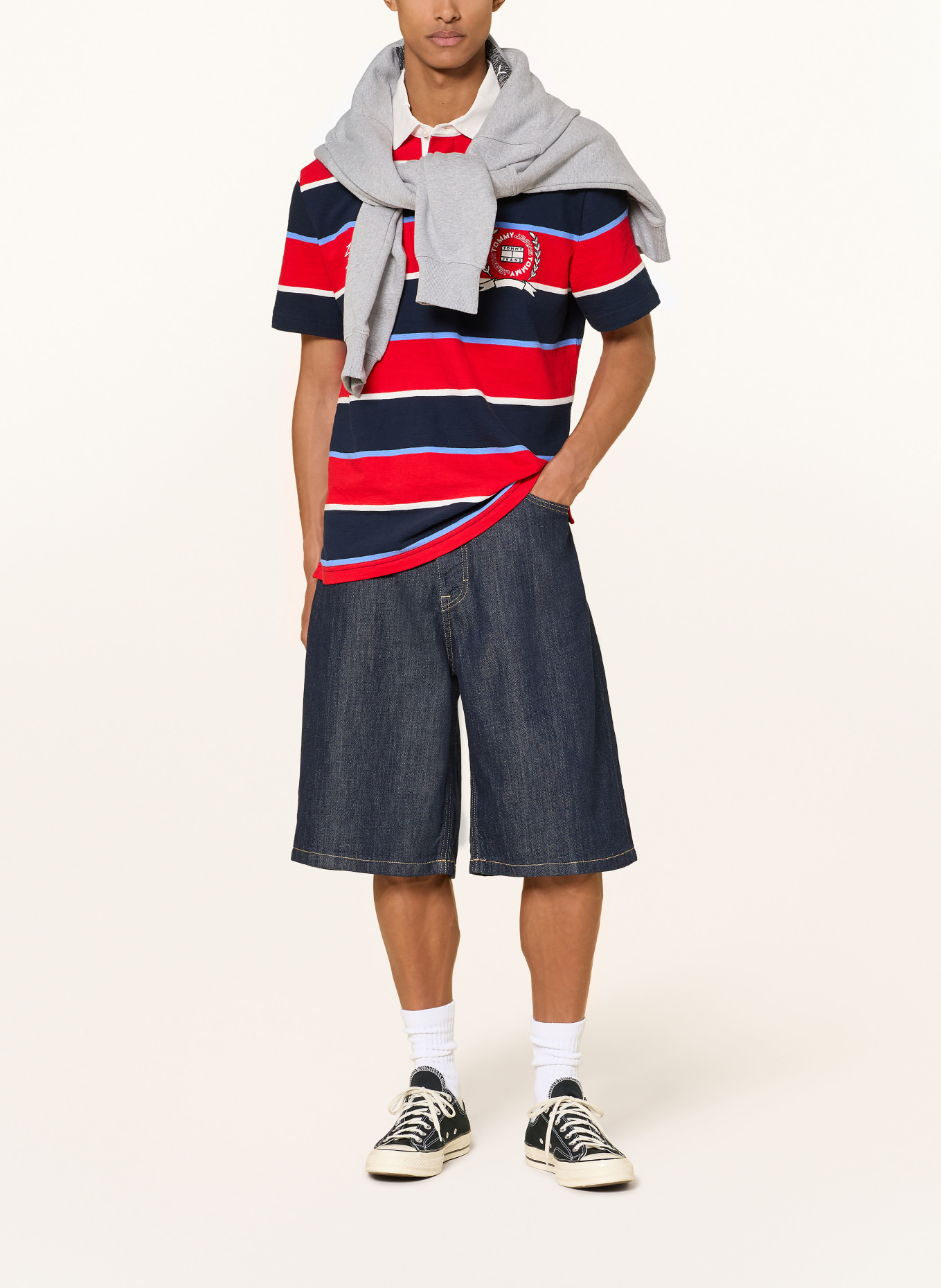 TOMMY JEANS Jeansshorts THE BAGGY Loose Fit: 1BK Denim Dark