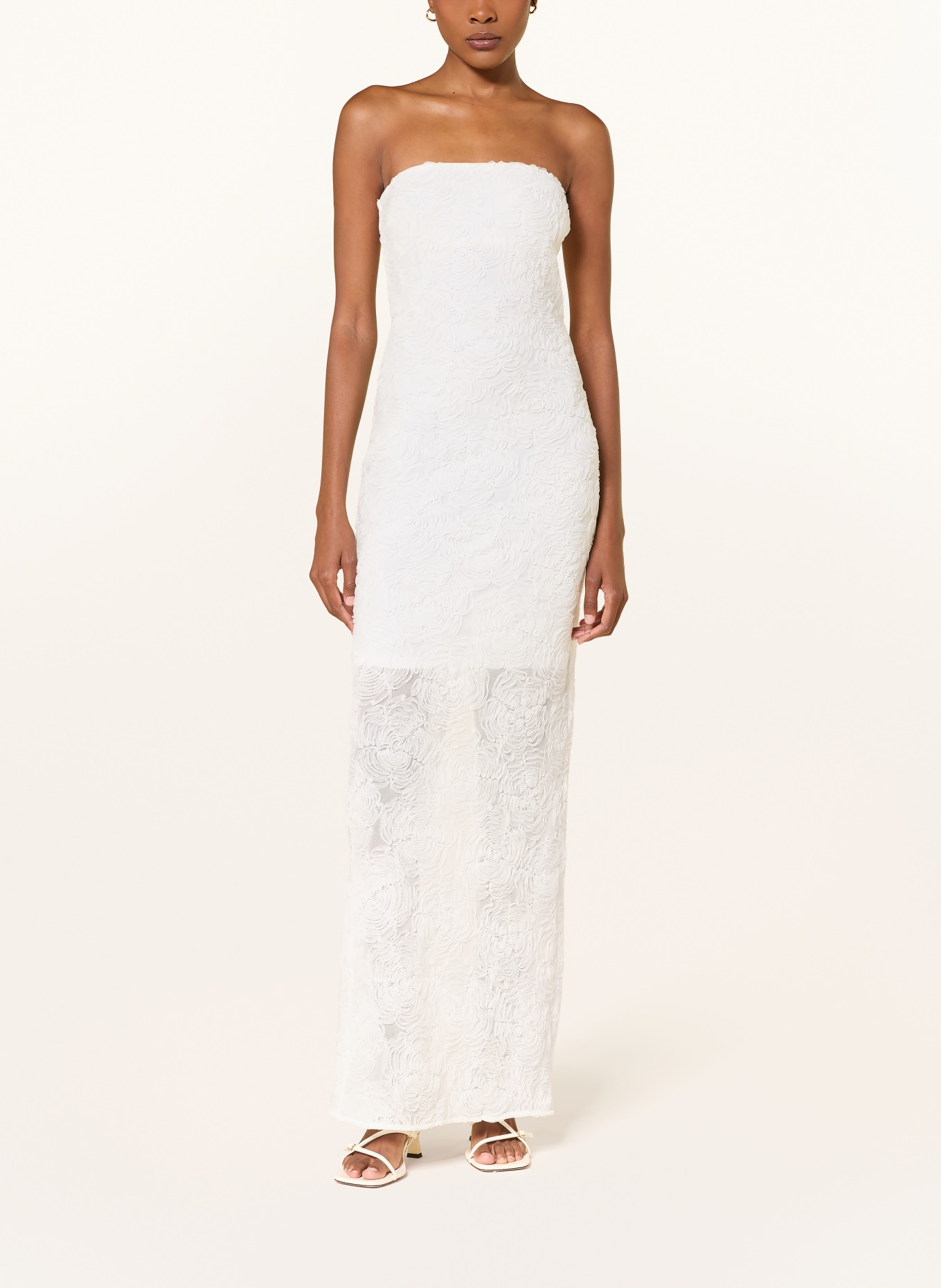 ROTATE Cocktailkleid aus Spitze: CREME
