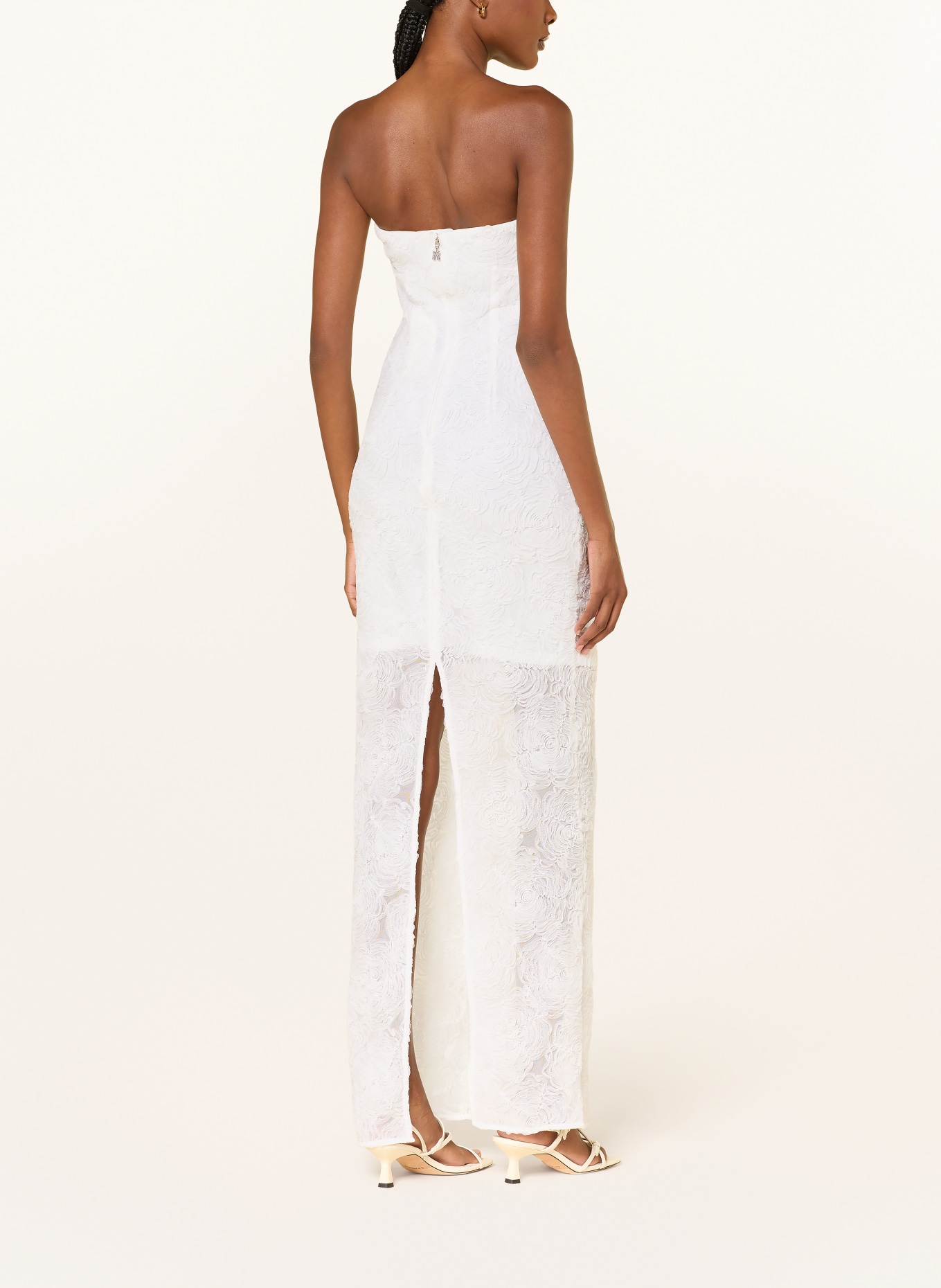 ROTATE Cocktailkleid aus Spitze: CREME