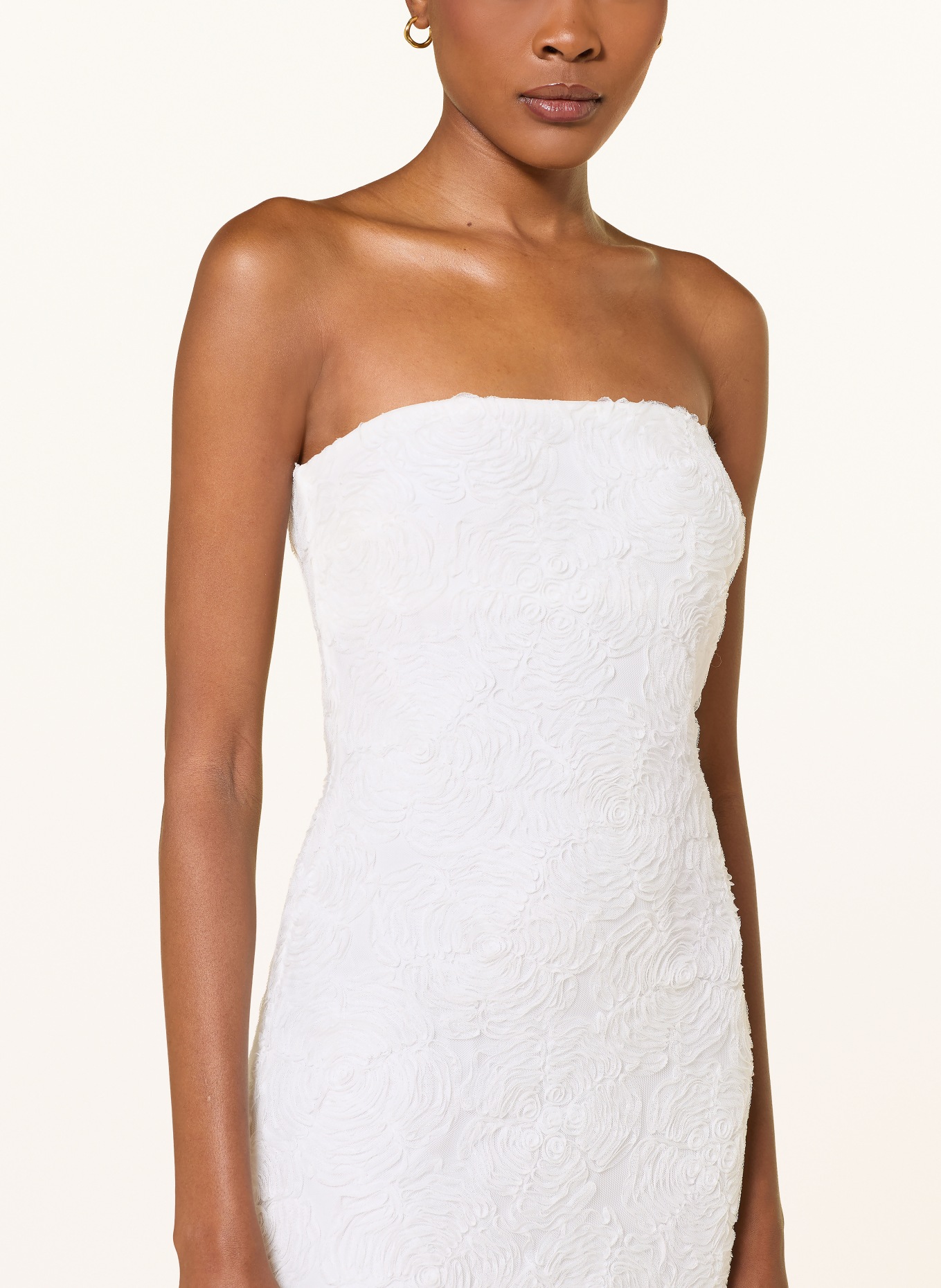 ROTATE Cocktailkleid aus Spitze: CREME