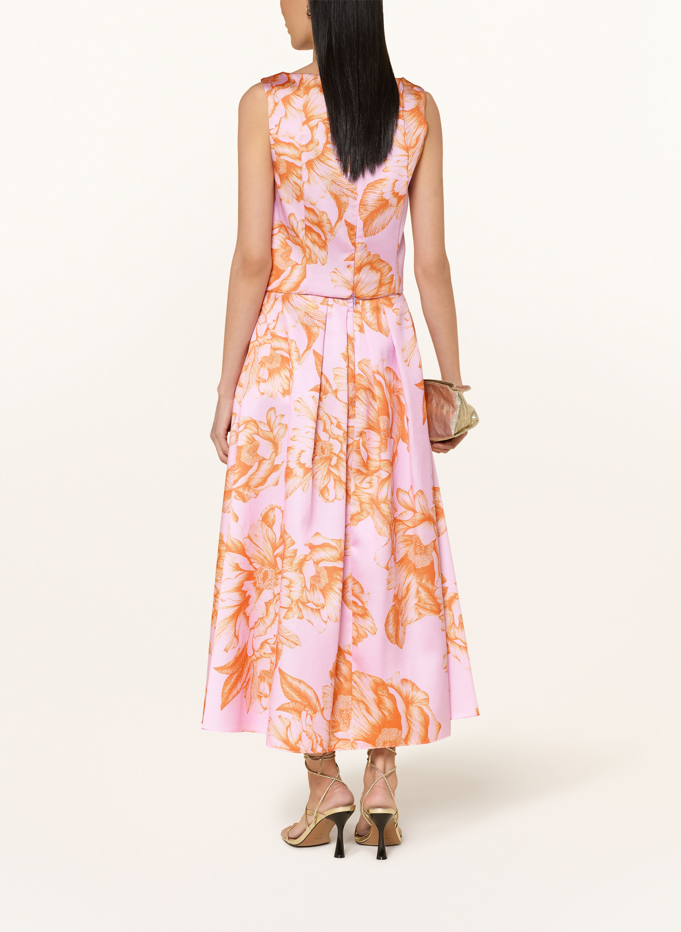 SWING Pleated skirt: ROSE / ORANGE