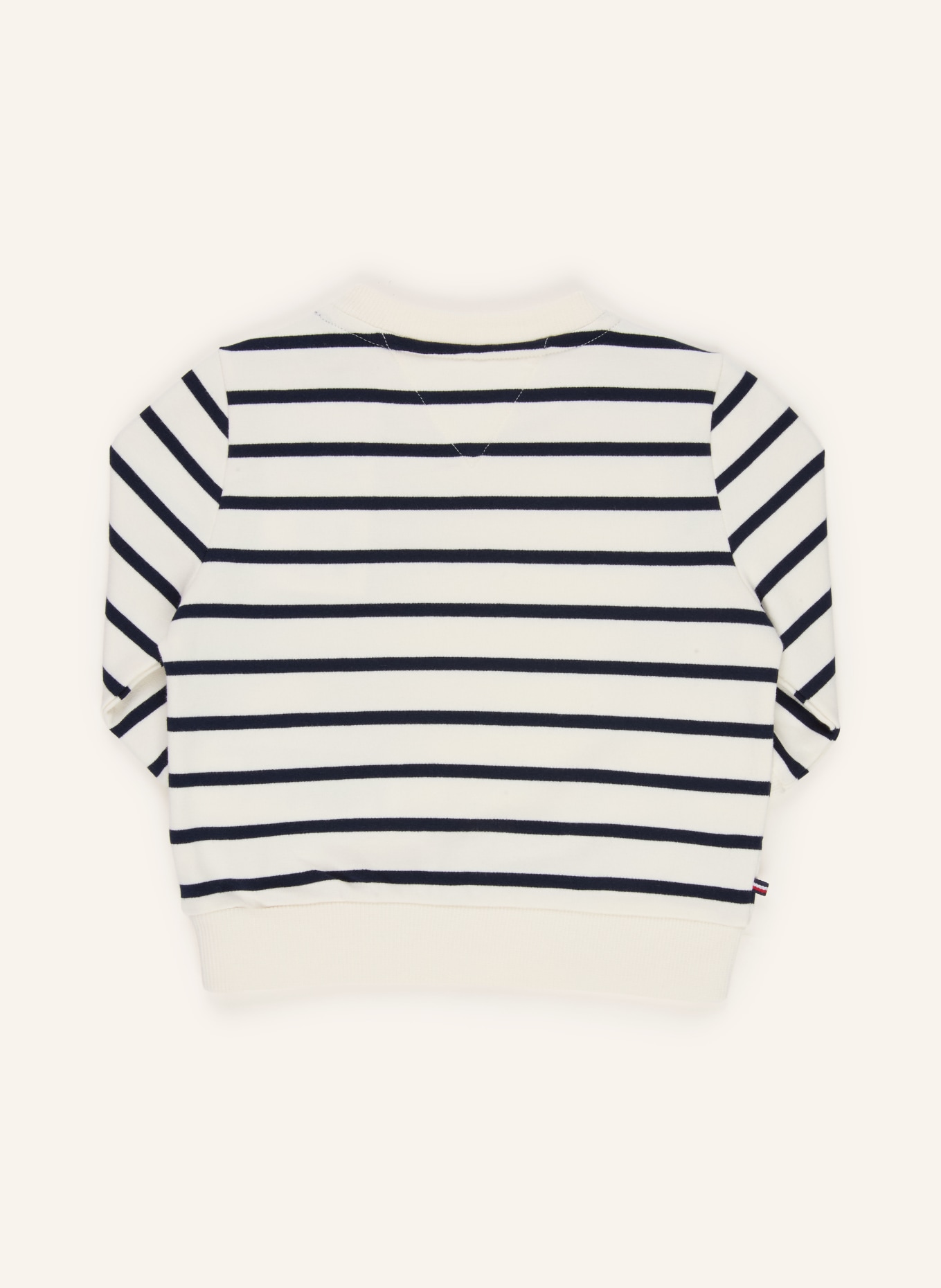 TOMMY HILFIGER Sweatshirt: CREAM / DARK BLUE