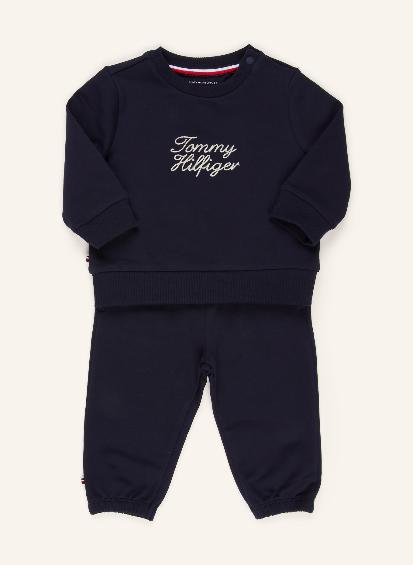 TOMMY HILFIGER Set: Sweatshirt och sweatpants: MÖRKBLÅ