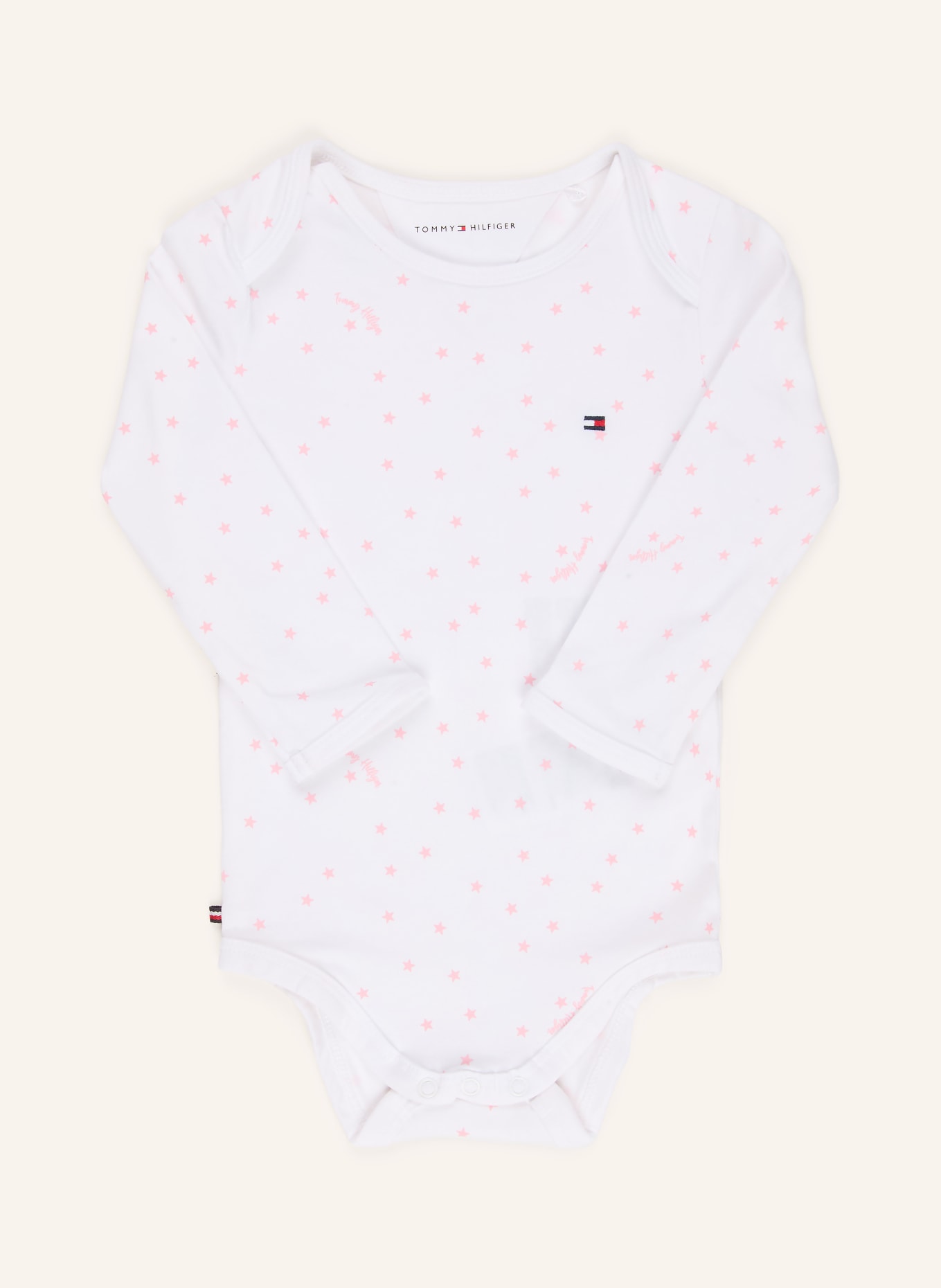 TOMMY HILFIGER Zestaw: body i piżama: RÓŻOWY / BIAŁY