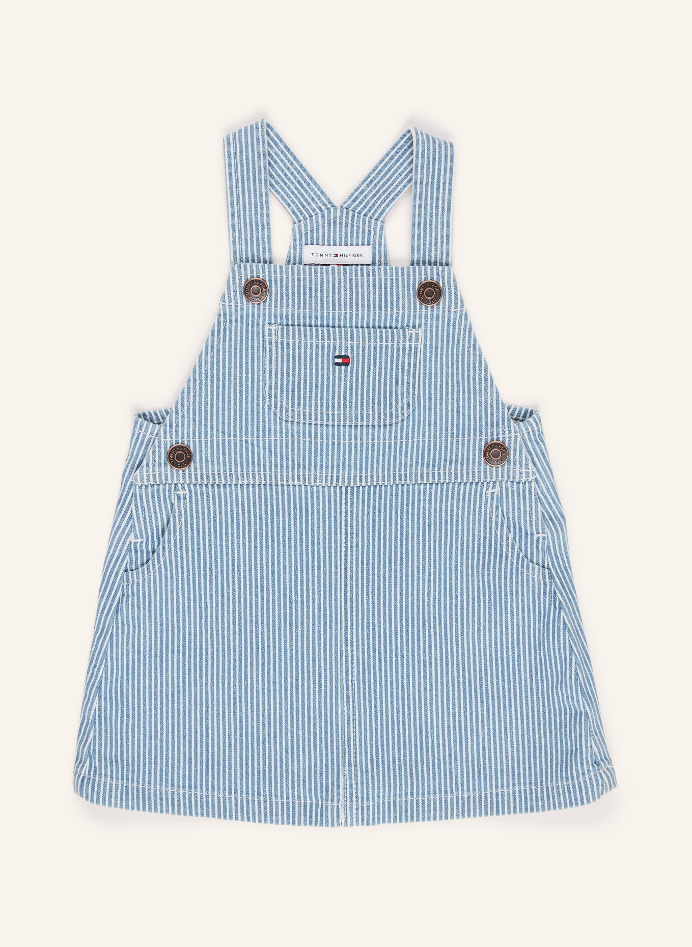 TOMMY HILFIGER Ensemble : t-shirt à manches longues et robe: BLEU CLAIR / BLANC