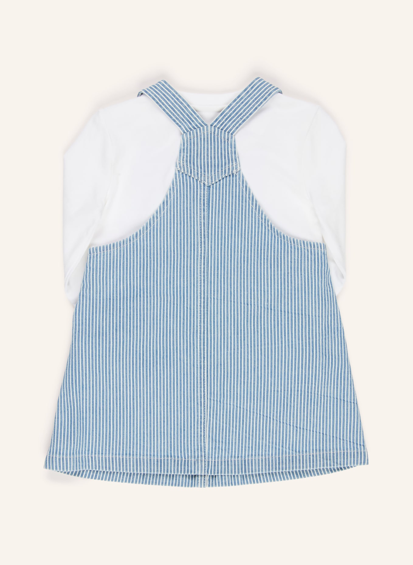 TOMMY HILFIGER Ensemble : t-shirt à manches longues et robe: BLEU CLAIR / BLANC