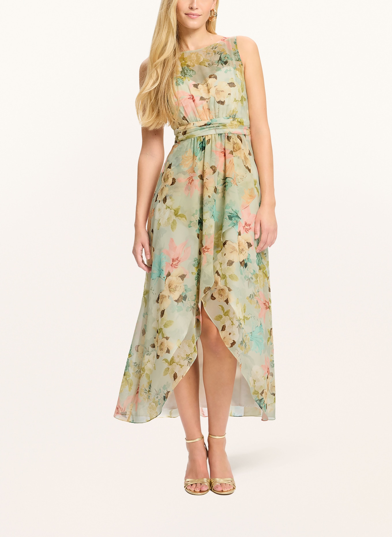 SWING Rochie de seară: CREM / ROZ DESCHIS / VERDE DESCHIS