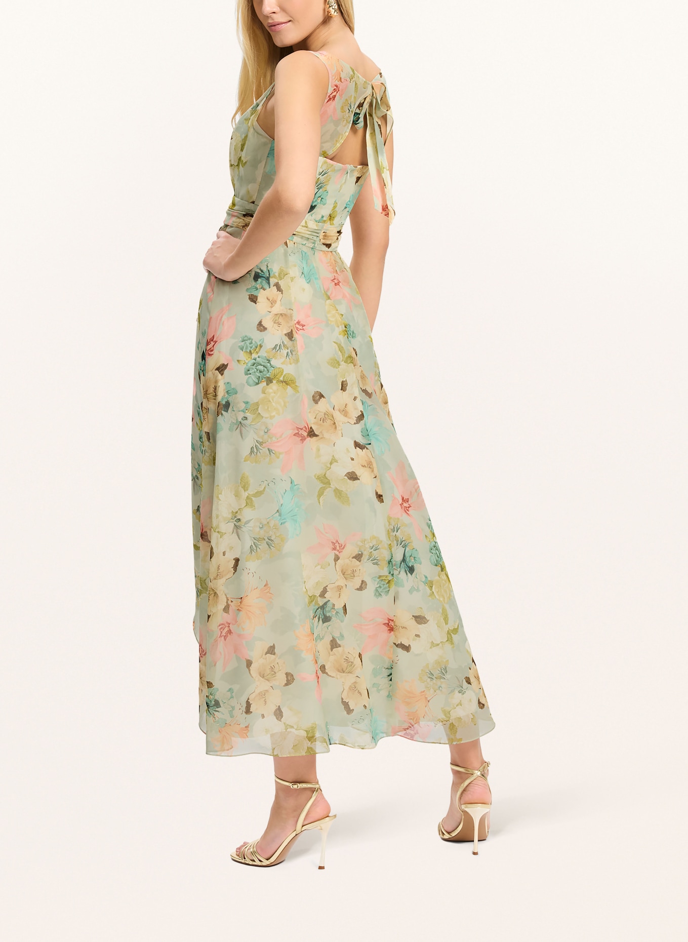 SWING Rochie de seară: CREM / ROZ DESCHIS / VERDE DESCHIS