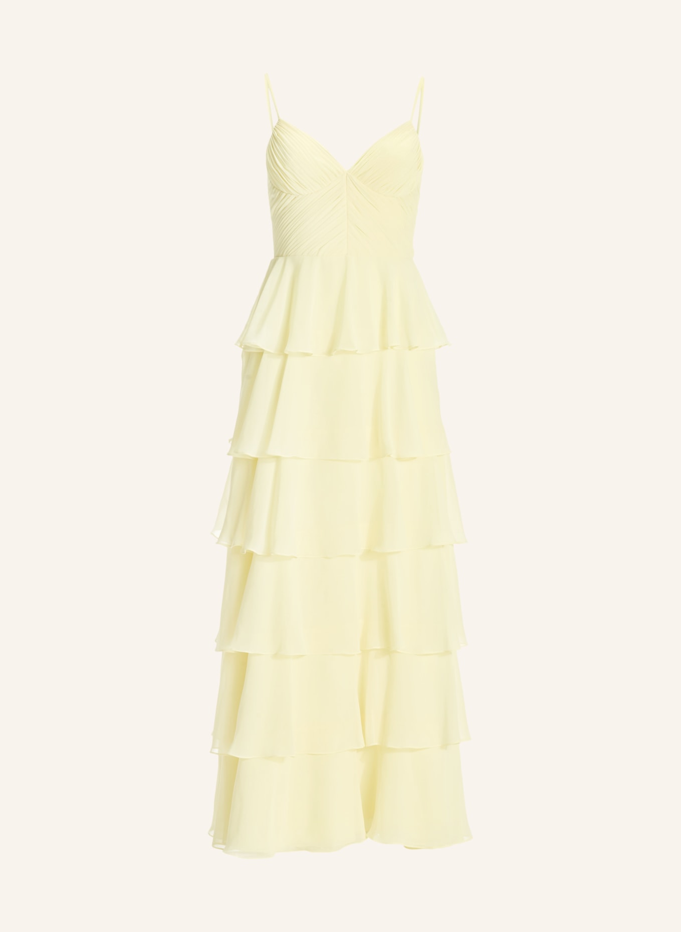 Hey Kyla Evening dress with flounces: YELLOW