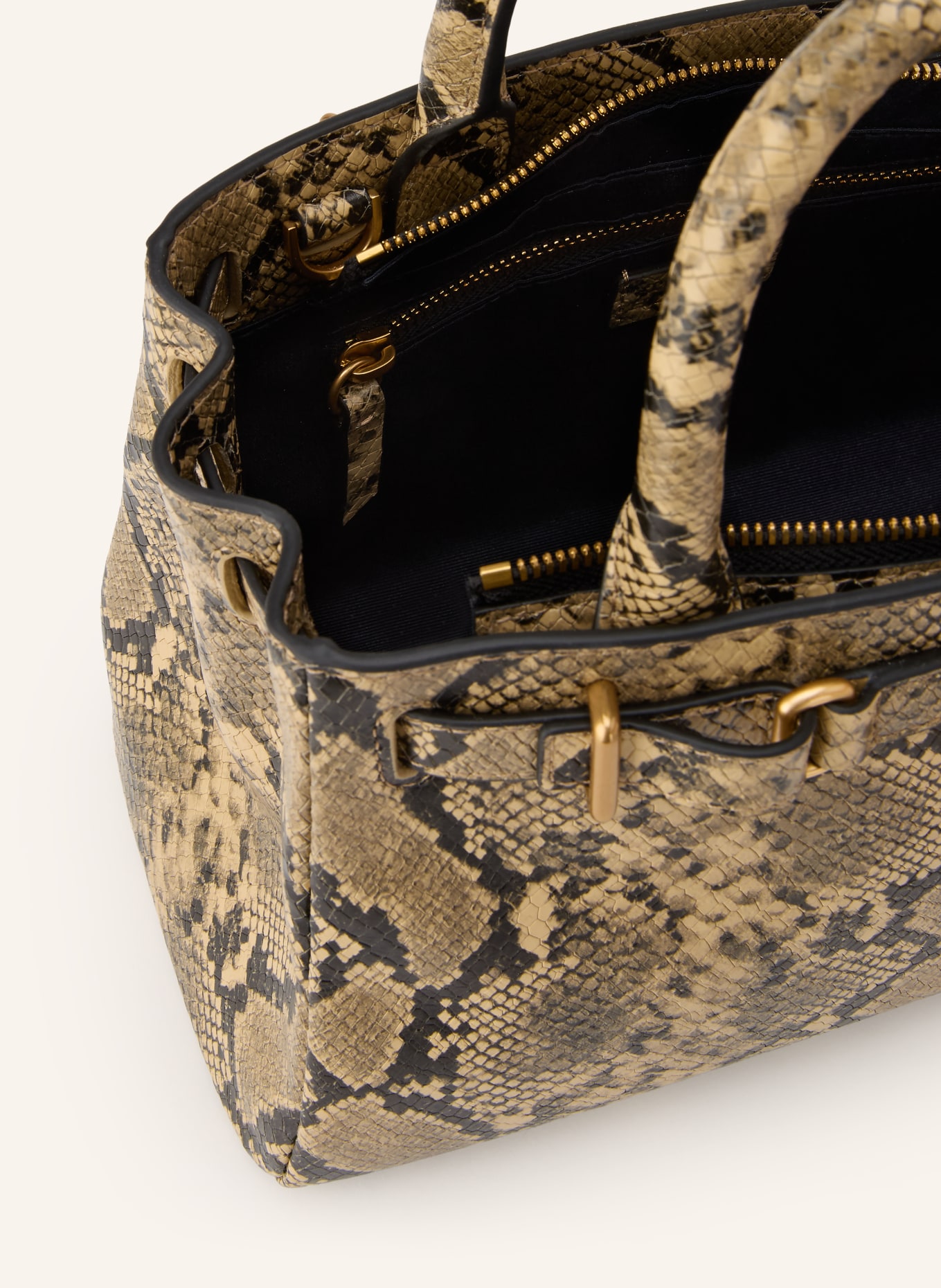 TOMMY HILFIGER Sac à bandoulière: BEIGE / GRIS FONCÉ / NOIR