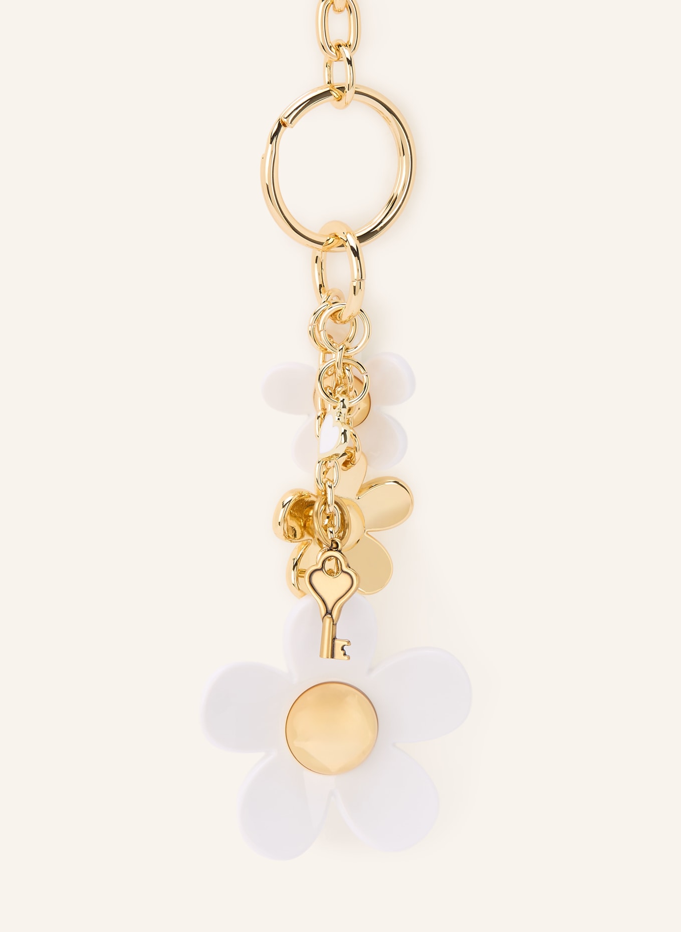 MARC JACOBS Bag charm THE CLUSTER CHARM: GOLD / WHITE