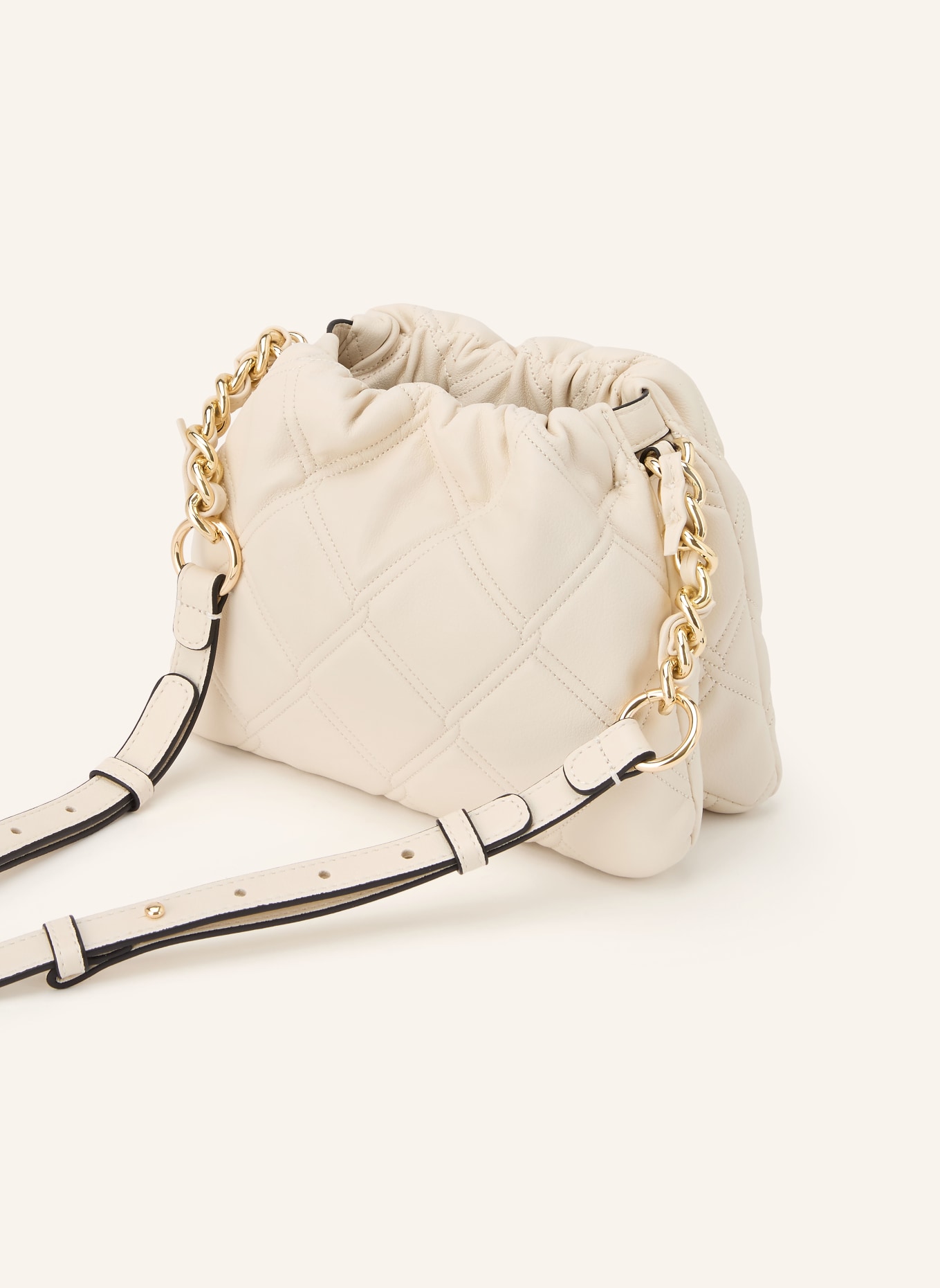 TOMMY HILFIGER Skuldertaske: CREME / GULD